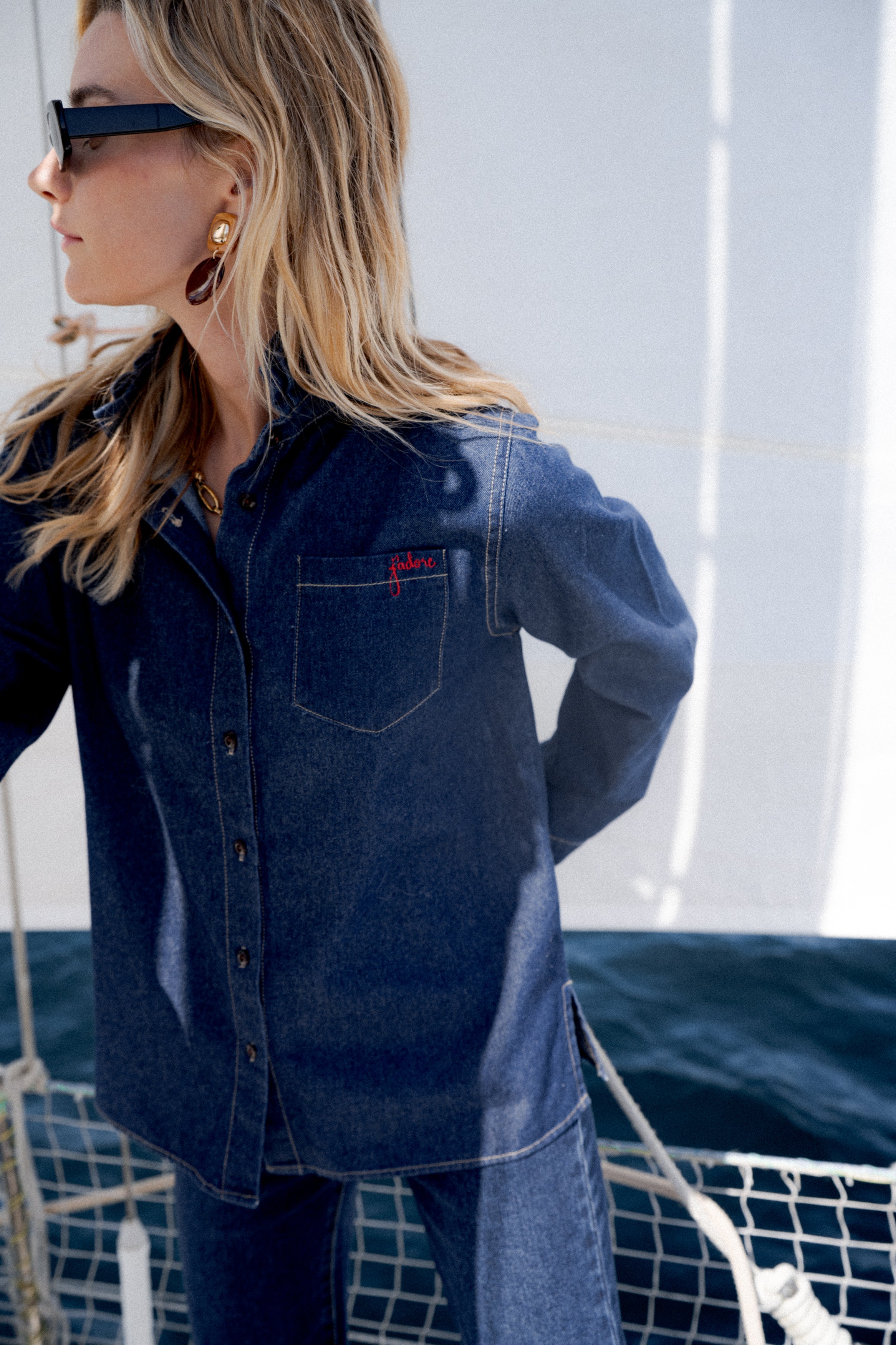 Maison Onado Paloma chemise denim brut coton