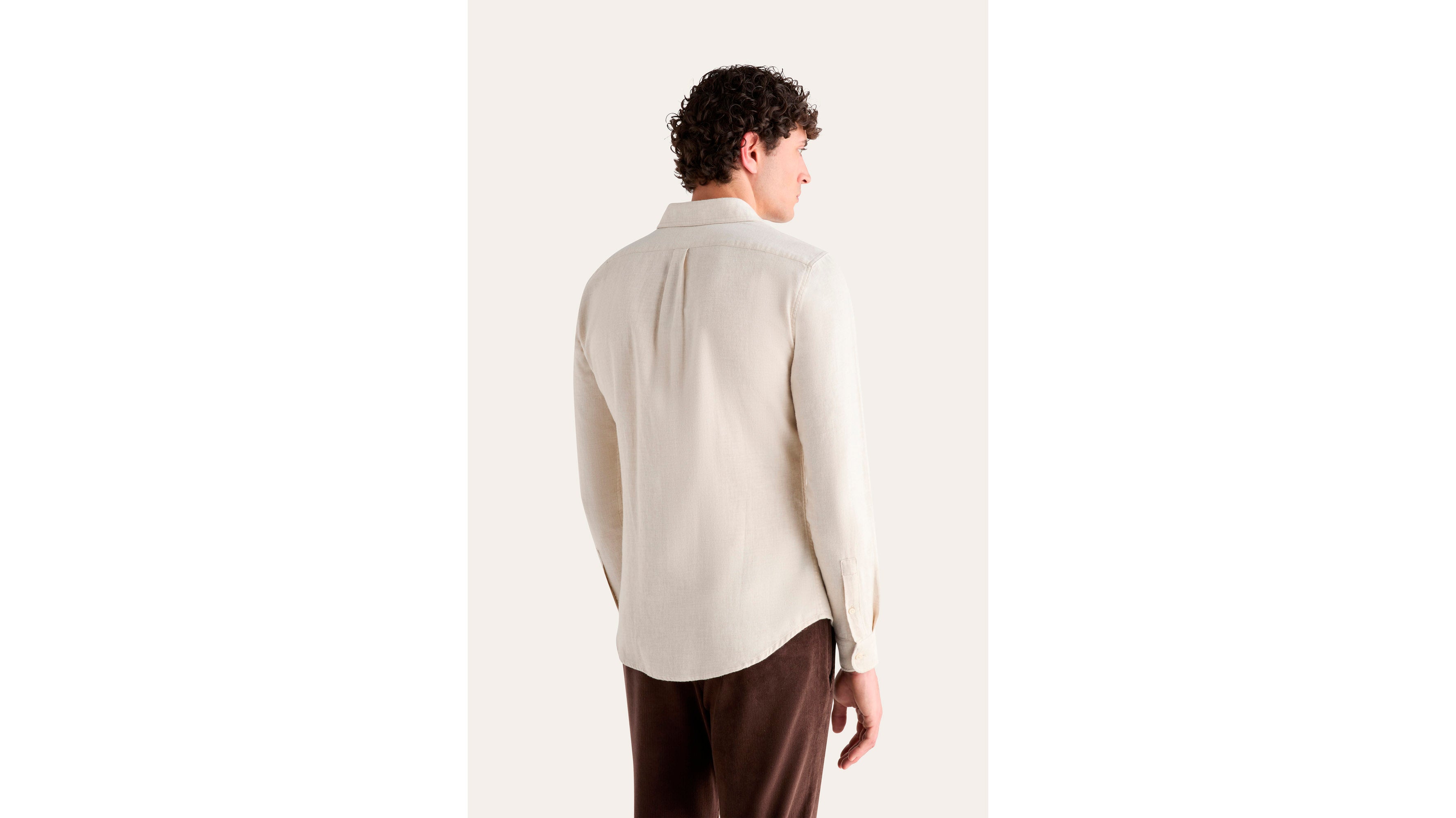 Dockers Icon chemise beige Slim boutonnée coton