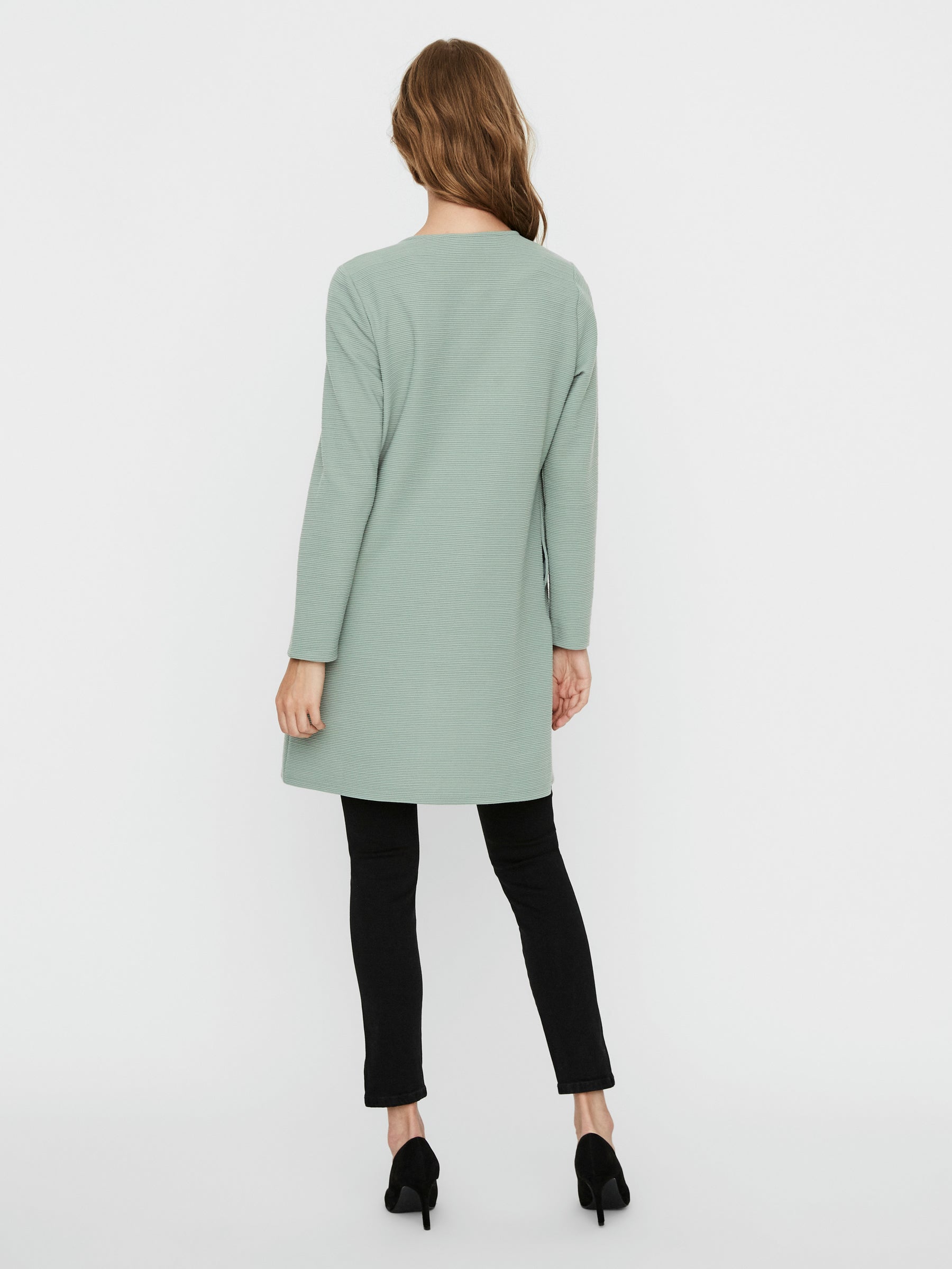 Noisy May cardigan long col rond stretch doux
