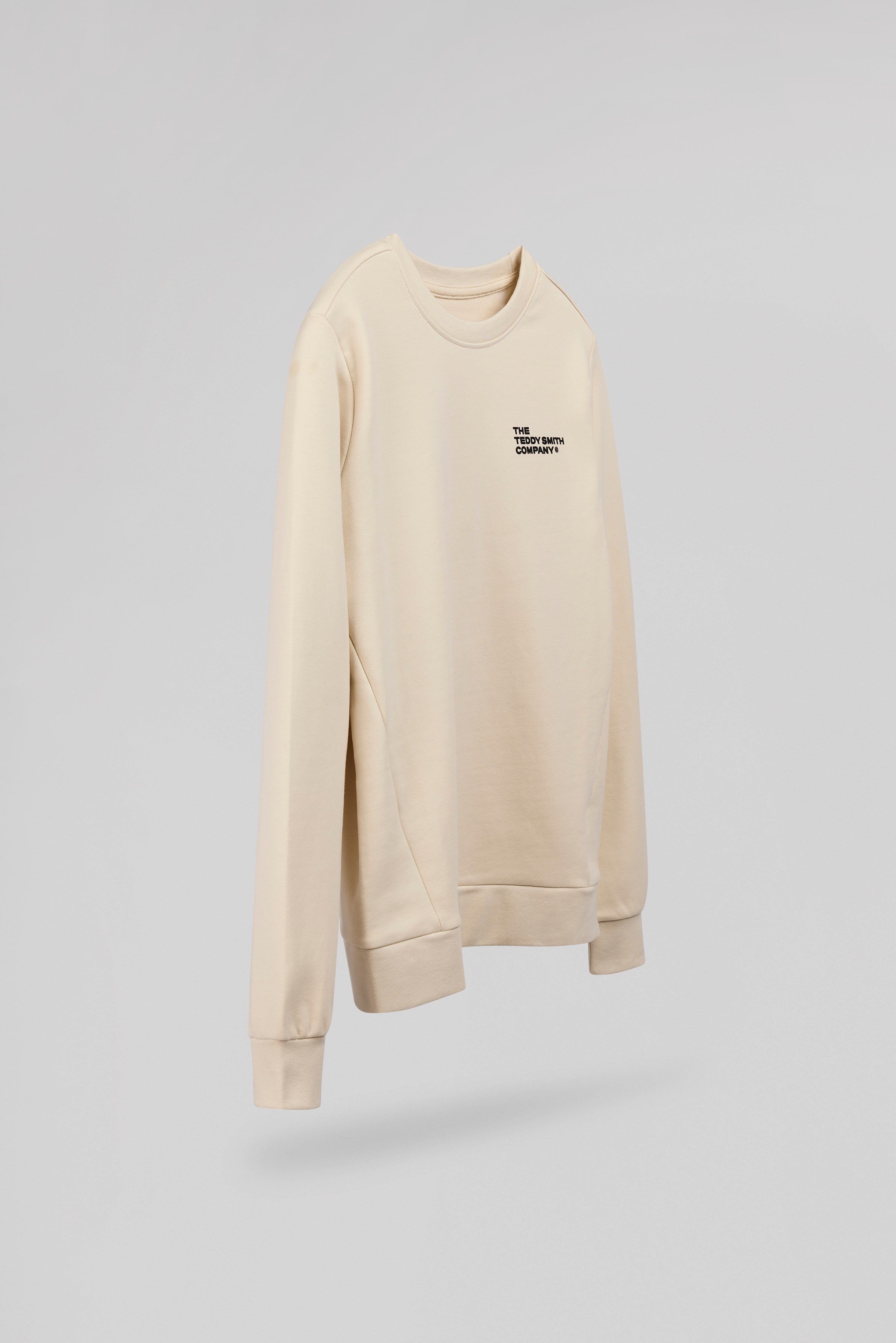 Teddy Smith S-Company RC JR Cream sweat col rond garçon coton