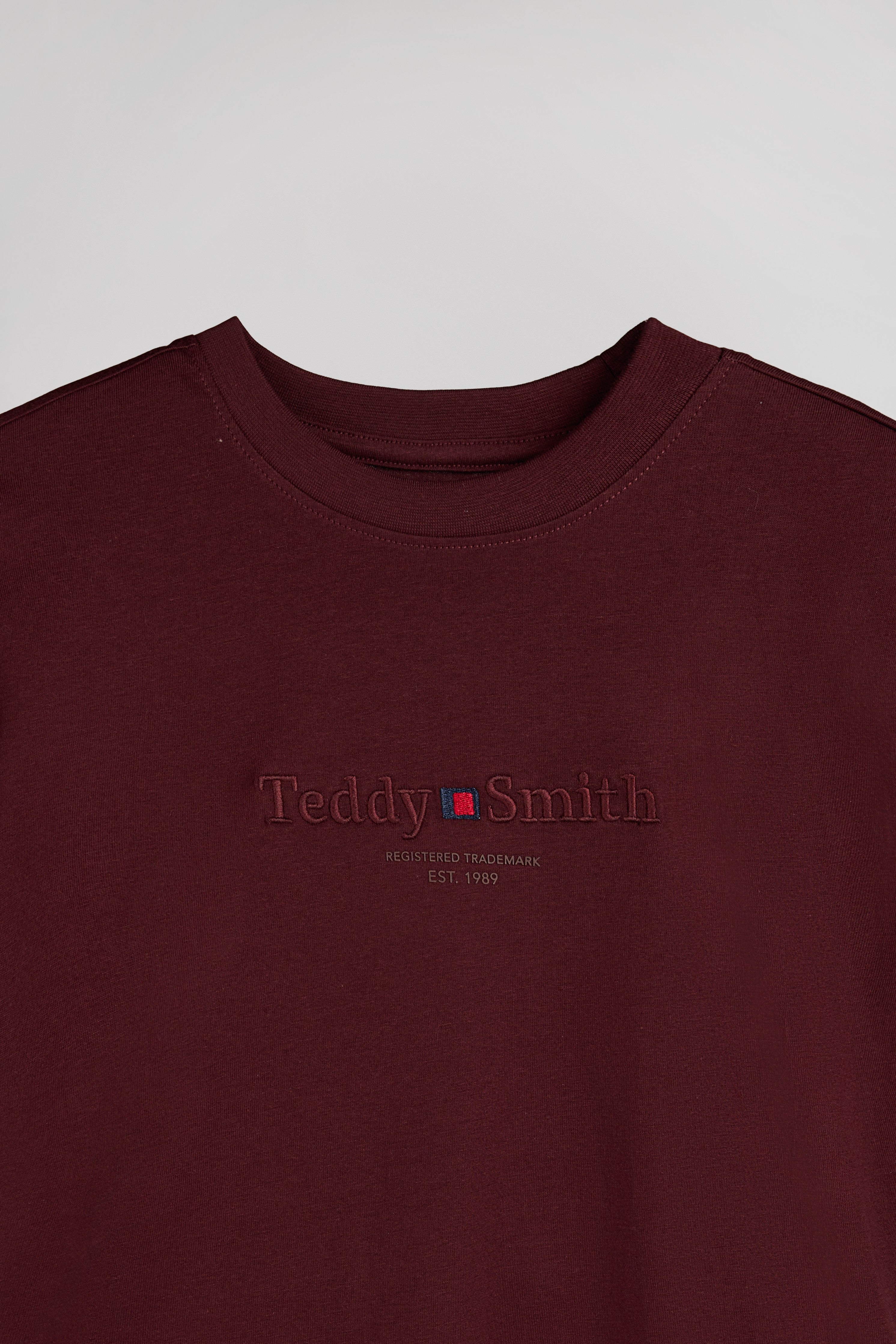Teddy Smith T-Jim t-shirt bordeaux garçon coton