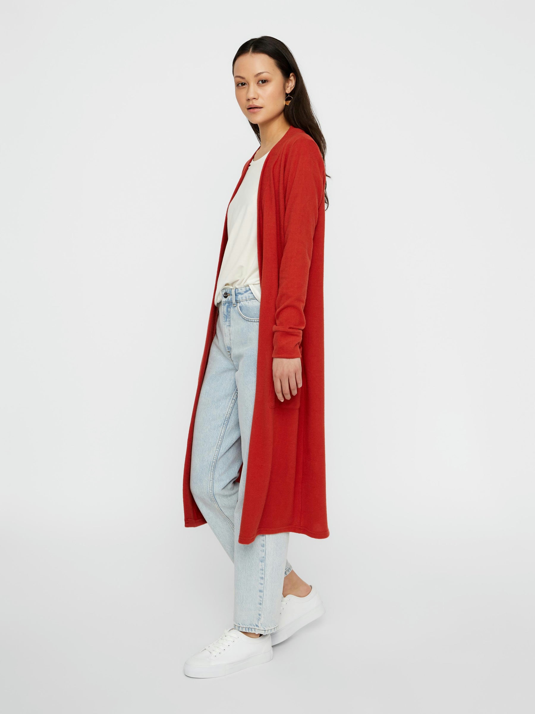 Noisy May cardigan long ouvert brossé