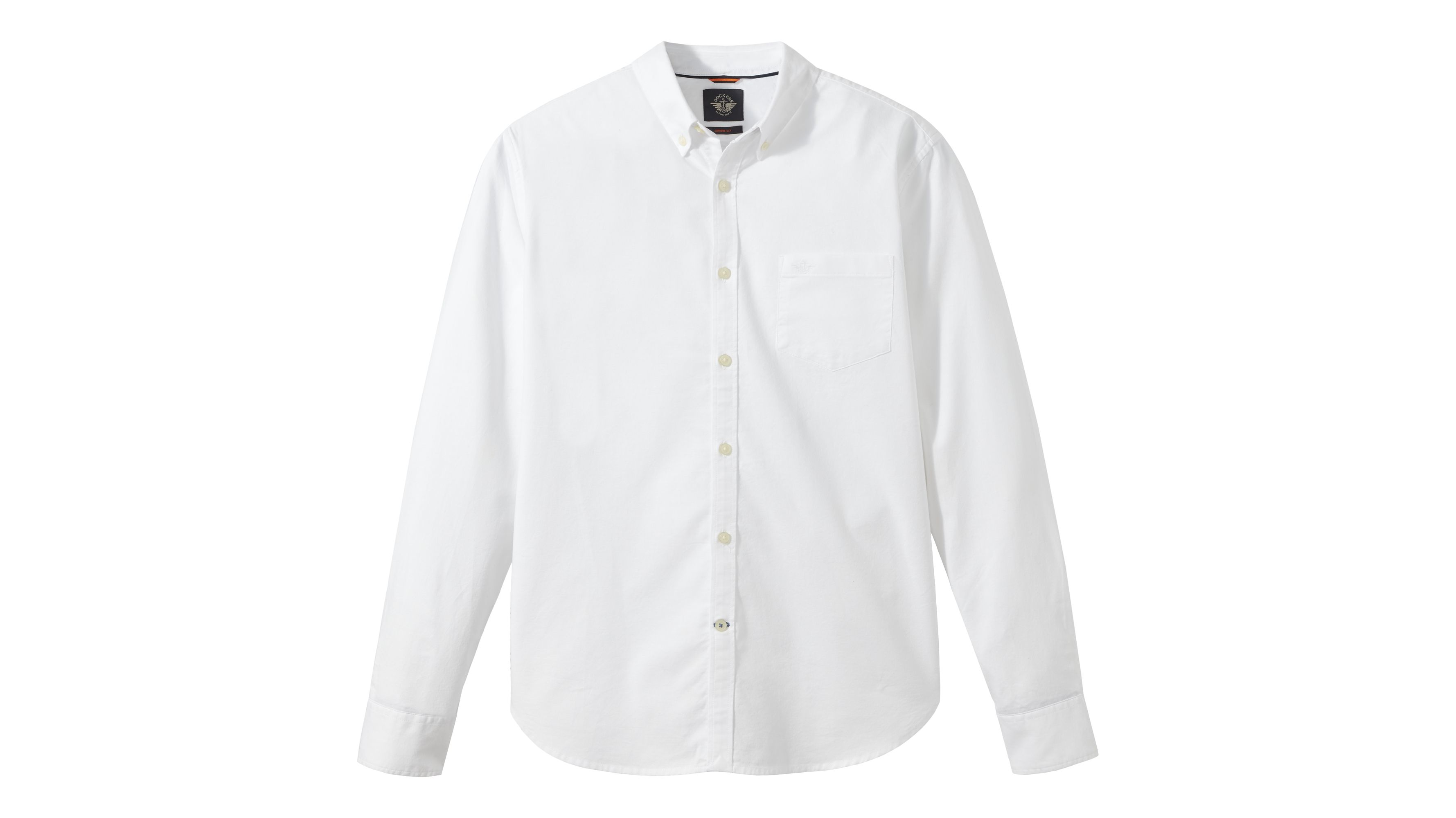 Dockers Oxford 2 Button Collar chemise homme slim blanche