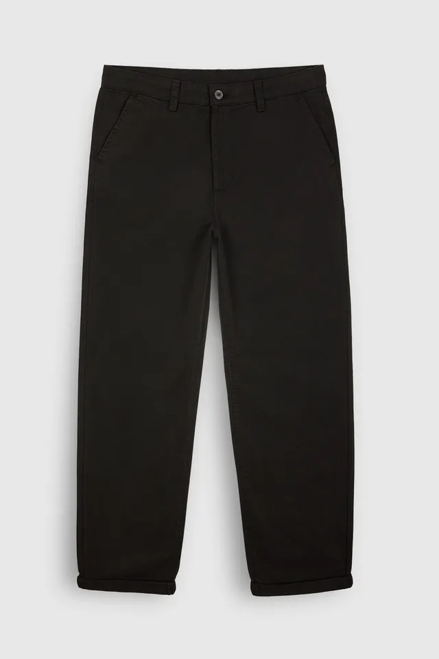 Teddy Smith P-Lario Chino pantalon droit noir coton homme