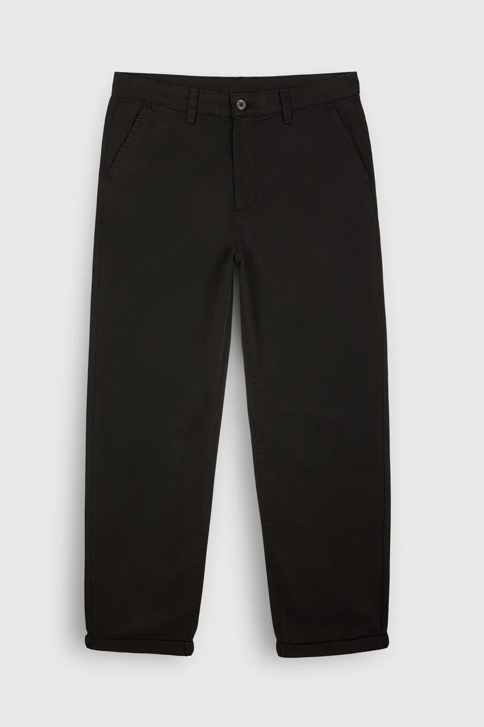 Teddy Smith P-Lario Chino pantalon droit noir coton homme