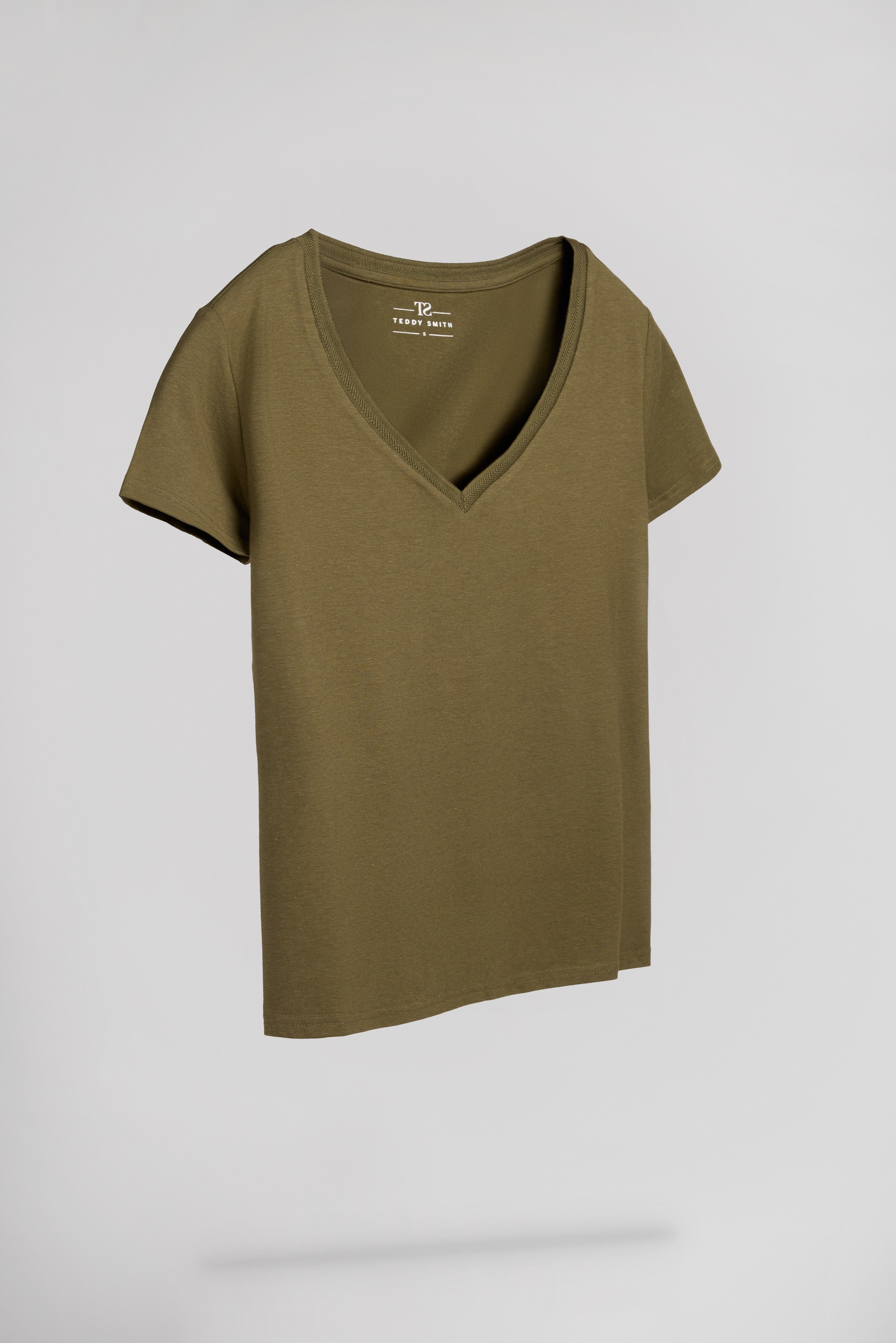 Teddy Smith T-MIA MC t-shirt col V femme sweet jungle