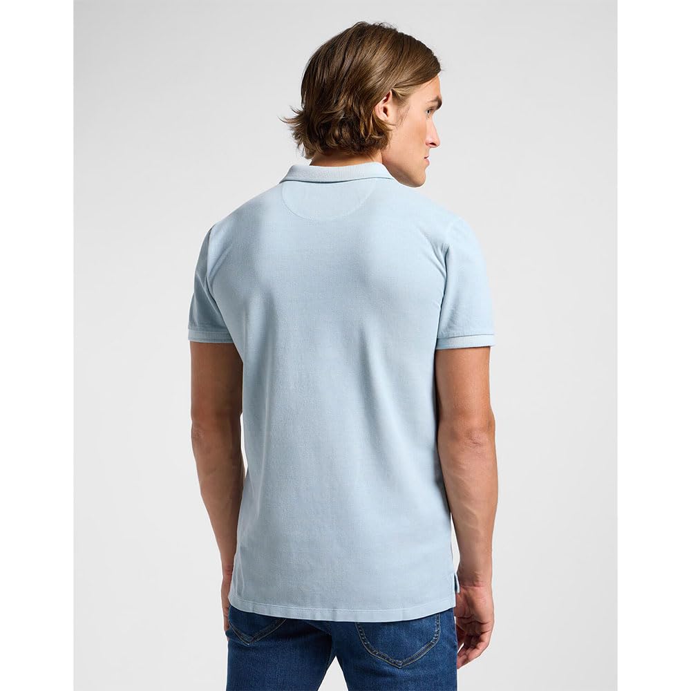 Lee Garment Dye Polo homme Gris Béton coton