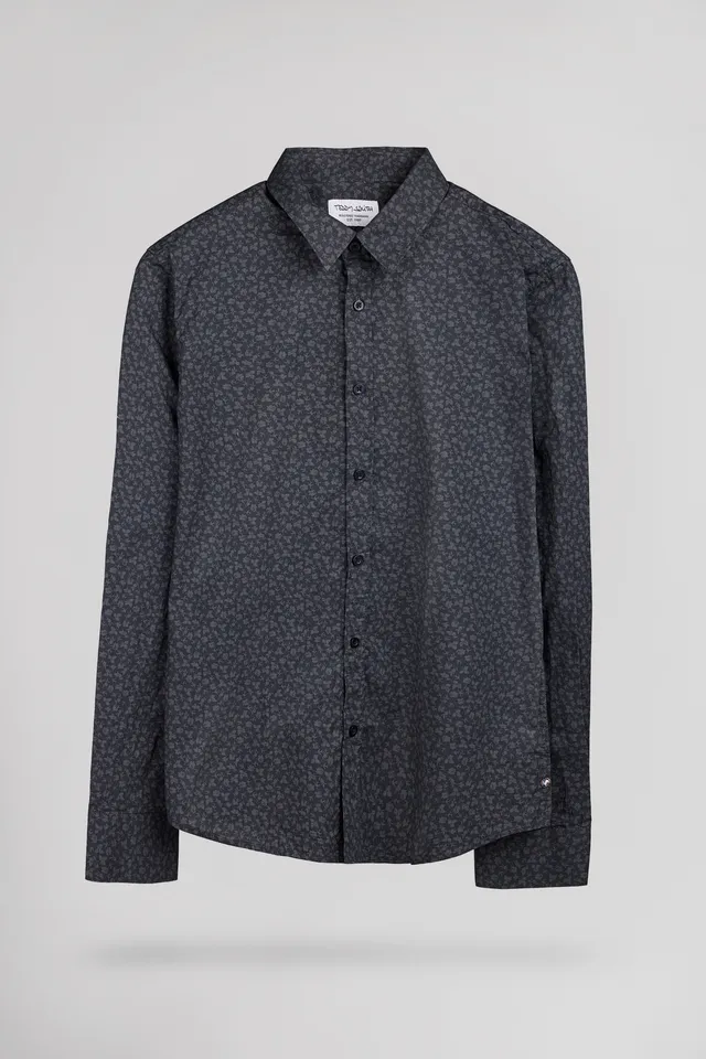 Teddy Smith Carton chemise dark navy cintrée homme