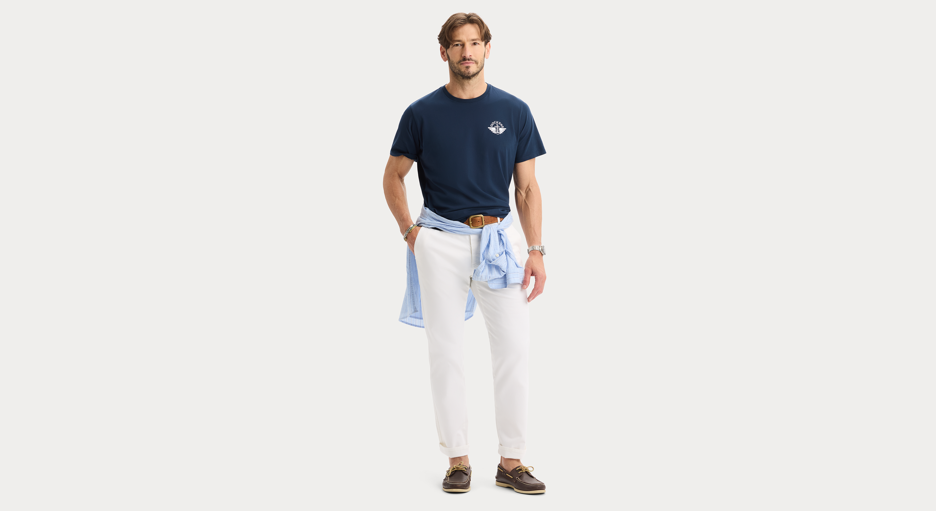 Dockers Graphic Tee t-shirt regular bleu Pembroke coton