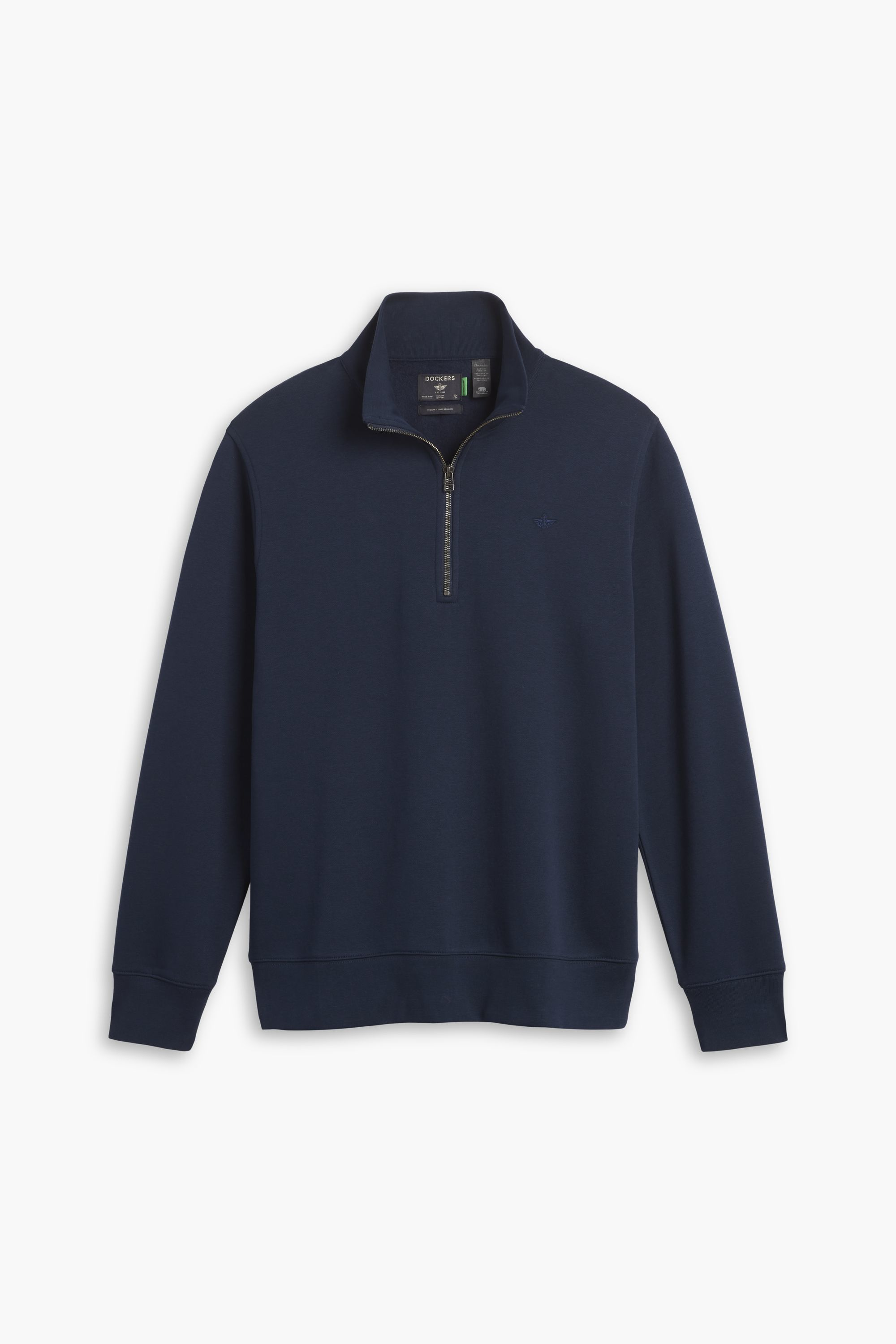 Dockers Quarter-Zip Fleece sweat bleu regular