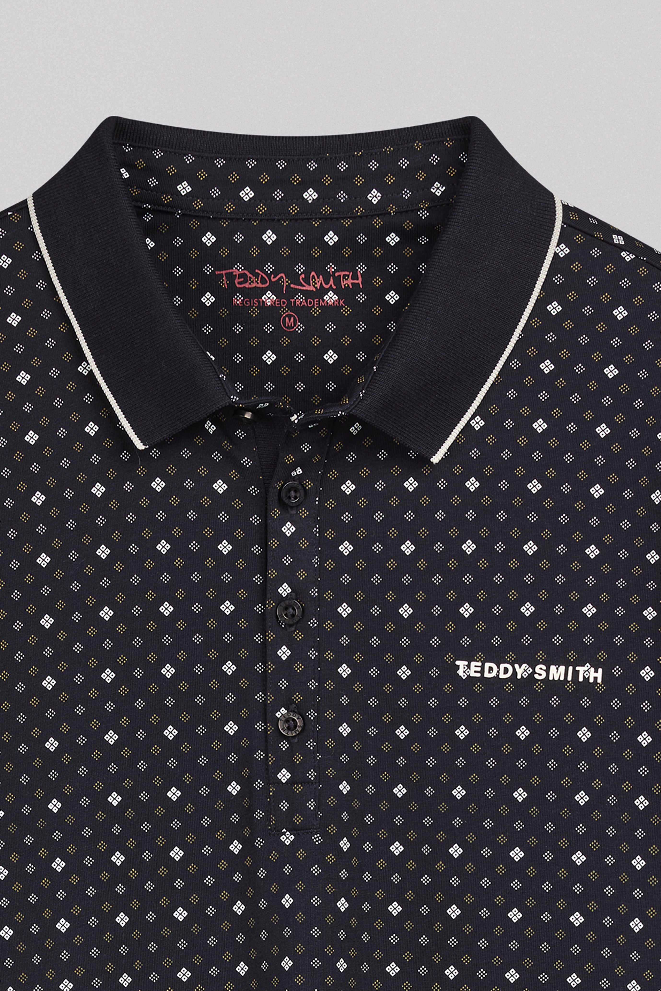 TEDDY SMITH PASY 2 polo homme dark navy micro-motif coton