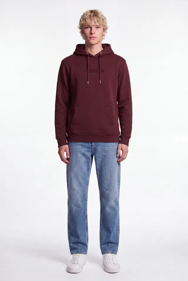 Teddy Smith S-Jim Hoody sweat capuche bordeaux foncé homme