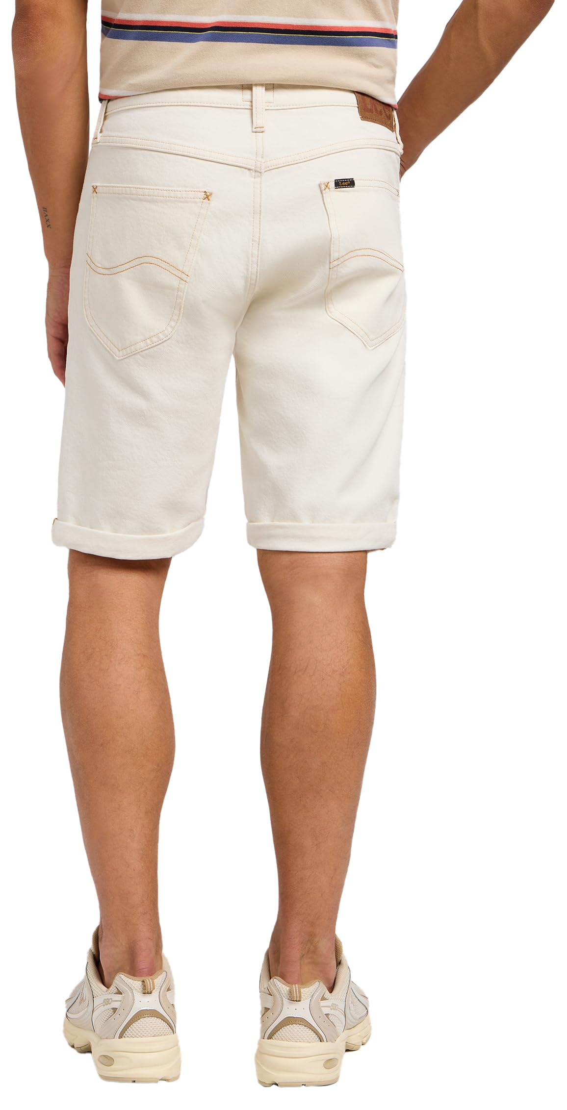 Lee 5 Pocket Short short homme Clean White denim coton