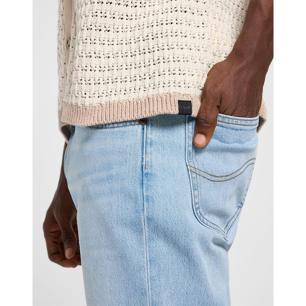 Lee SS Button Up Sweater Polo polo homme soy bean taille L