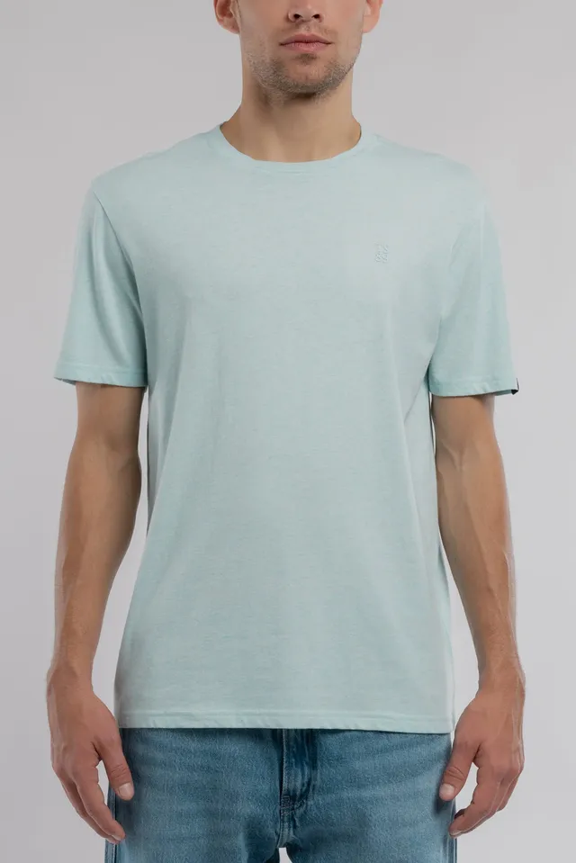 Teddy Smith T-Narvik MC t-shirt chiné bleach menthol
