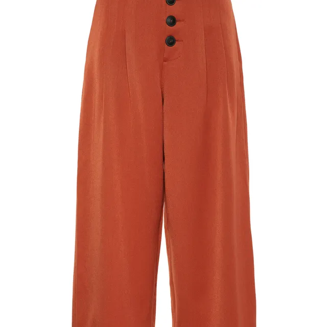 Noisy May Pantalon crop taille haute jambes larges
