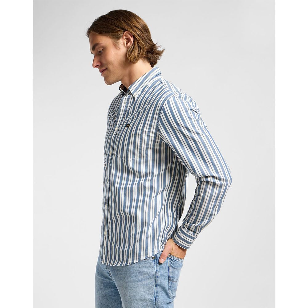 Lee Button Down chemise homme Orion Stripe coton