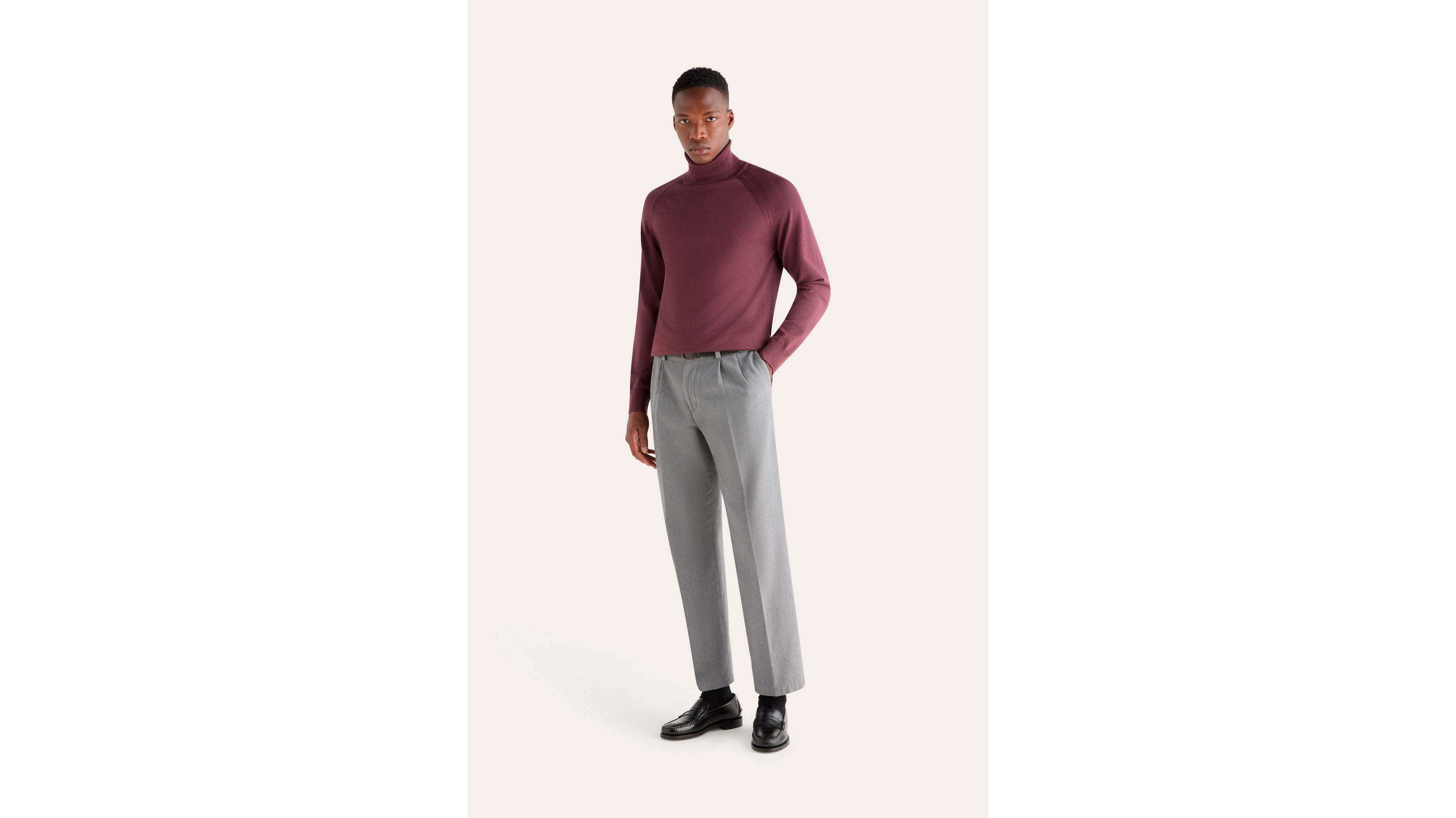Dockers pull col roulé regular rouge sassafras M