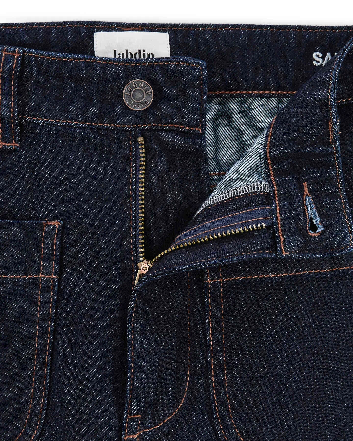 Labdip Samuel jean taille haute brut coton