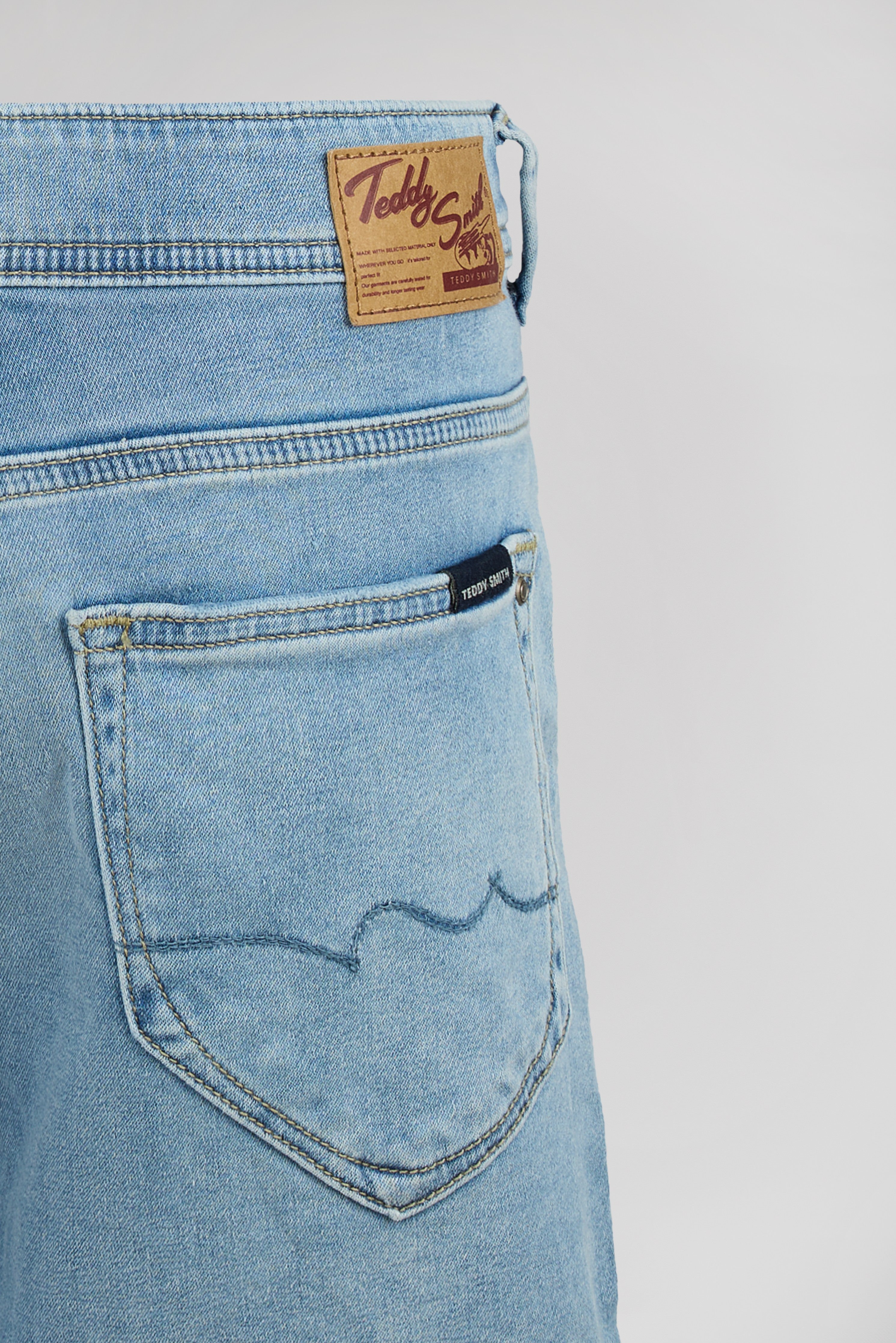 Teddy Smith Scotty 3 Jr bermuda garçon denim délavé