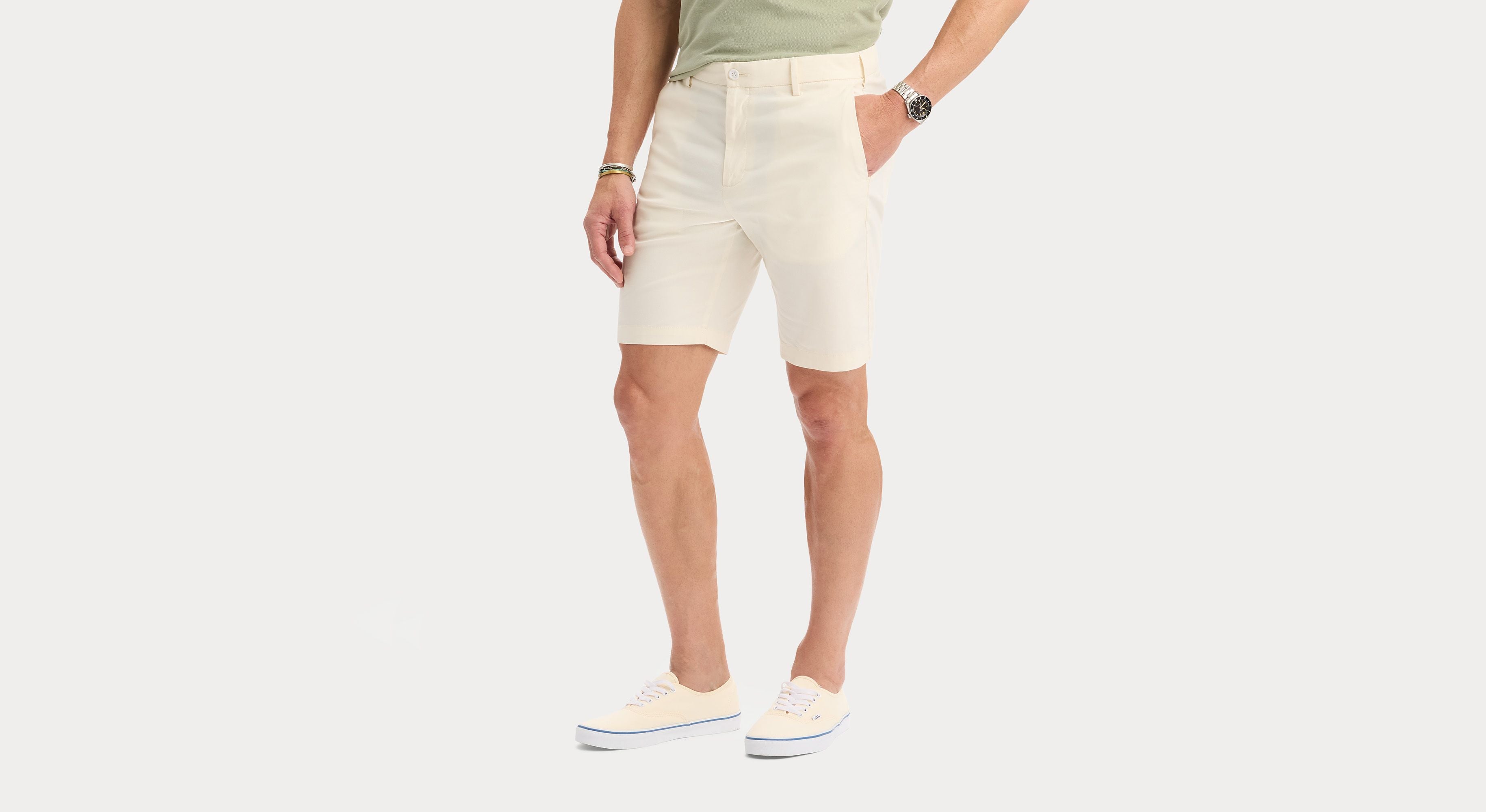 Dockers Supreme Flex Modern short chino beige stretch homme