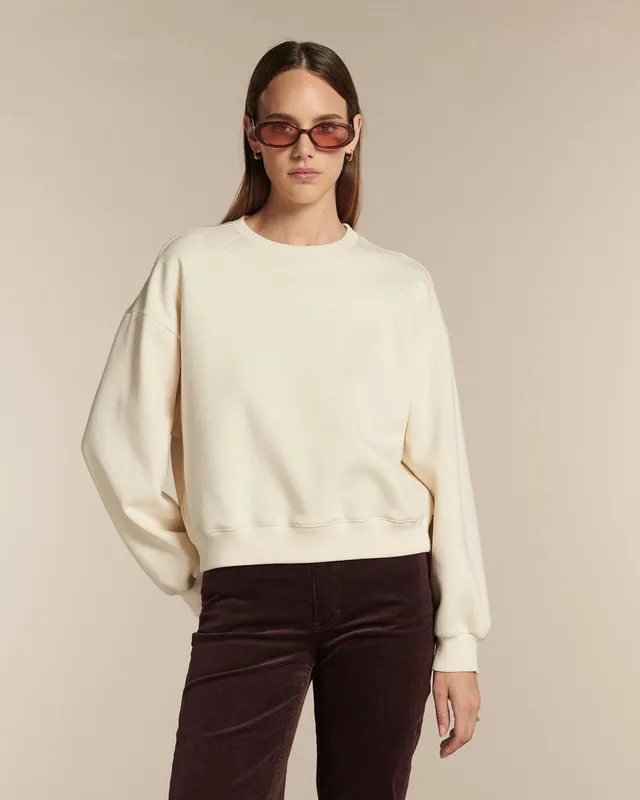 Labdip College sweat écume coupe boxy