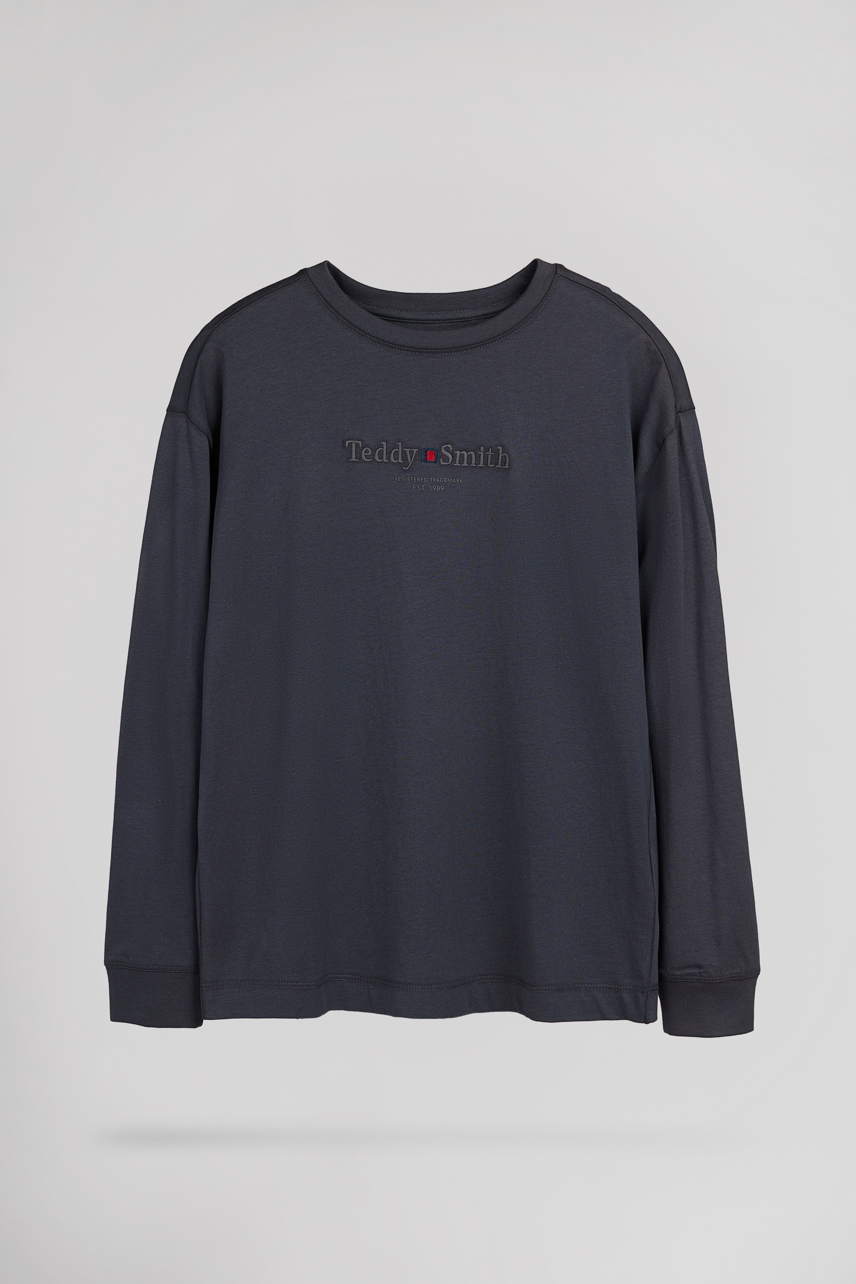 Teddy Smith T-Jim ML JR t-shirt gris mineral ink coton