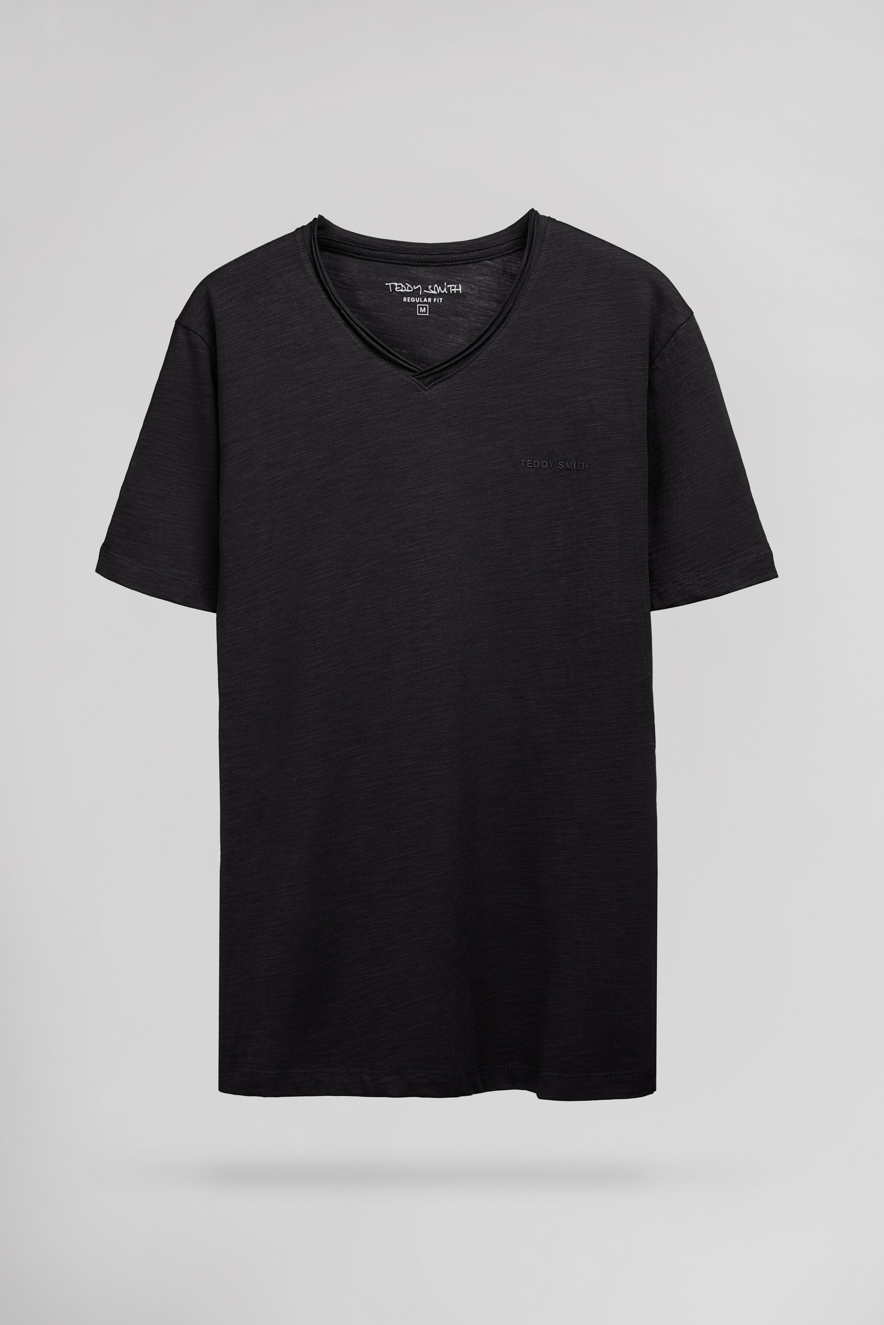 TEDDY SMITH T-GILDAS t-shirt col V charbon homme