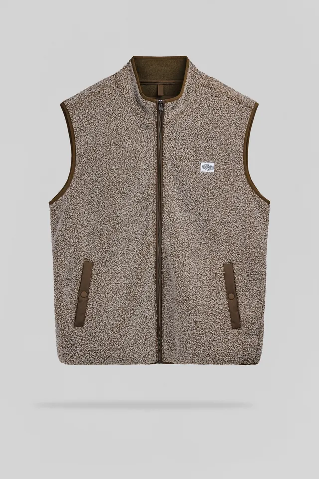 Teddy Smith B-Rody gilet sans manches cream sherpa homme