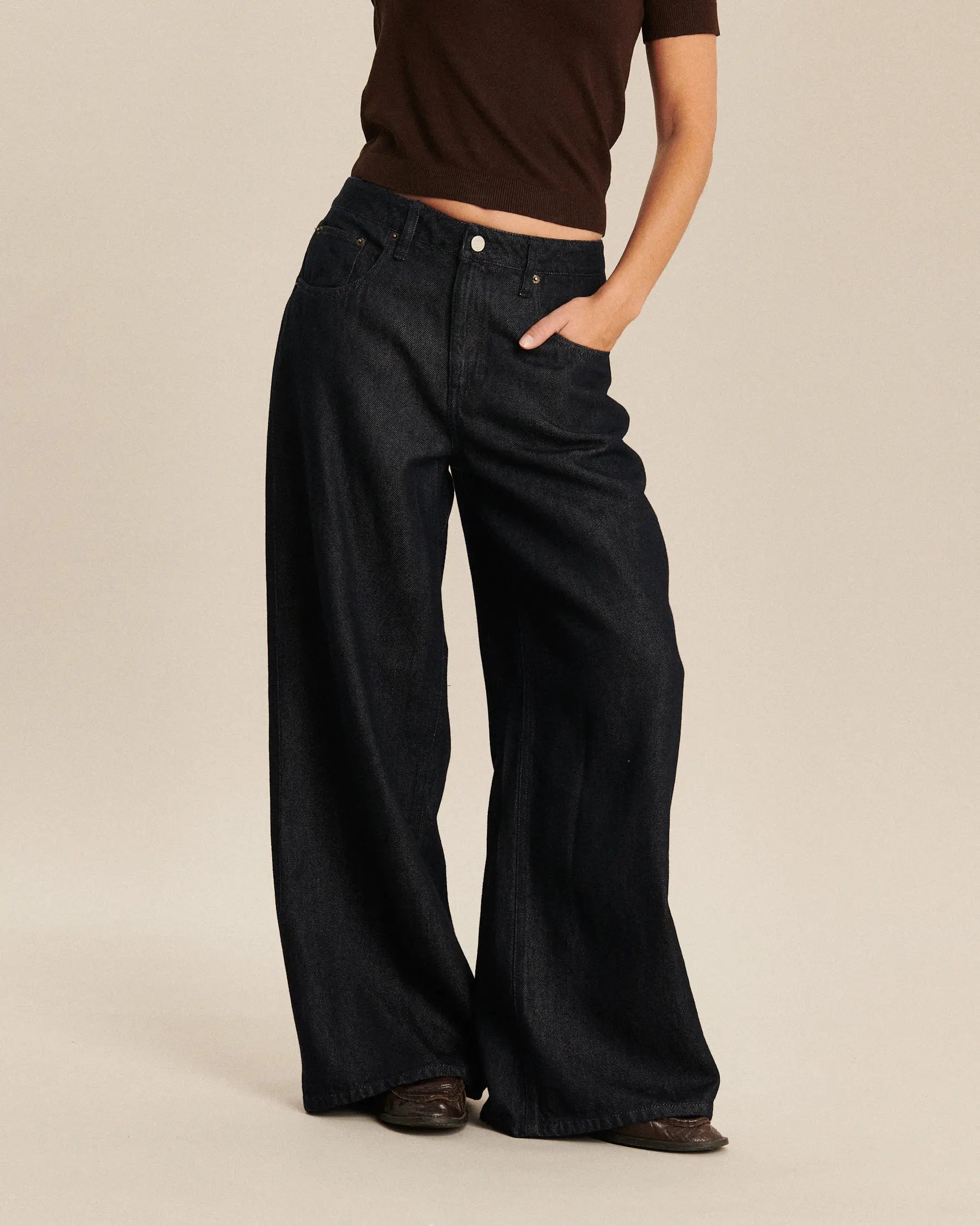 Labdip Vera jean droit bleu brut tencel fluide