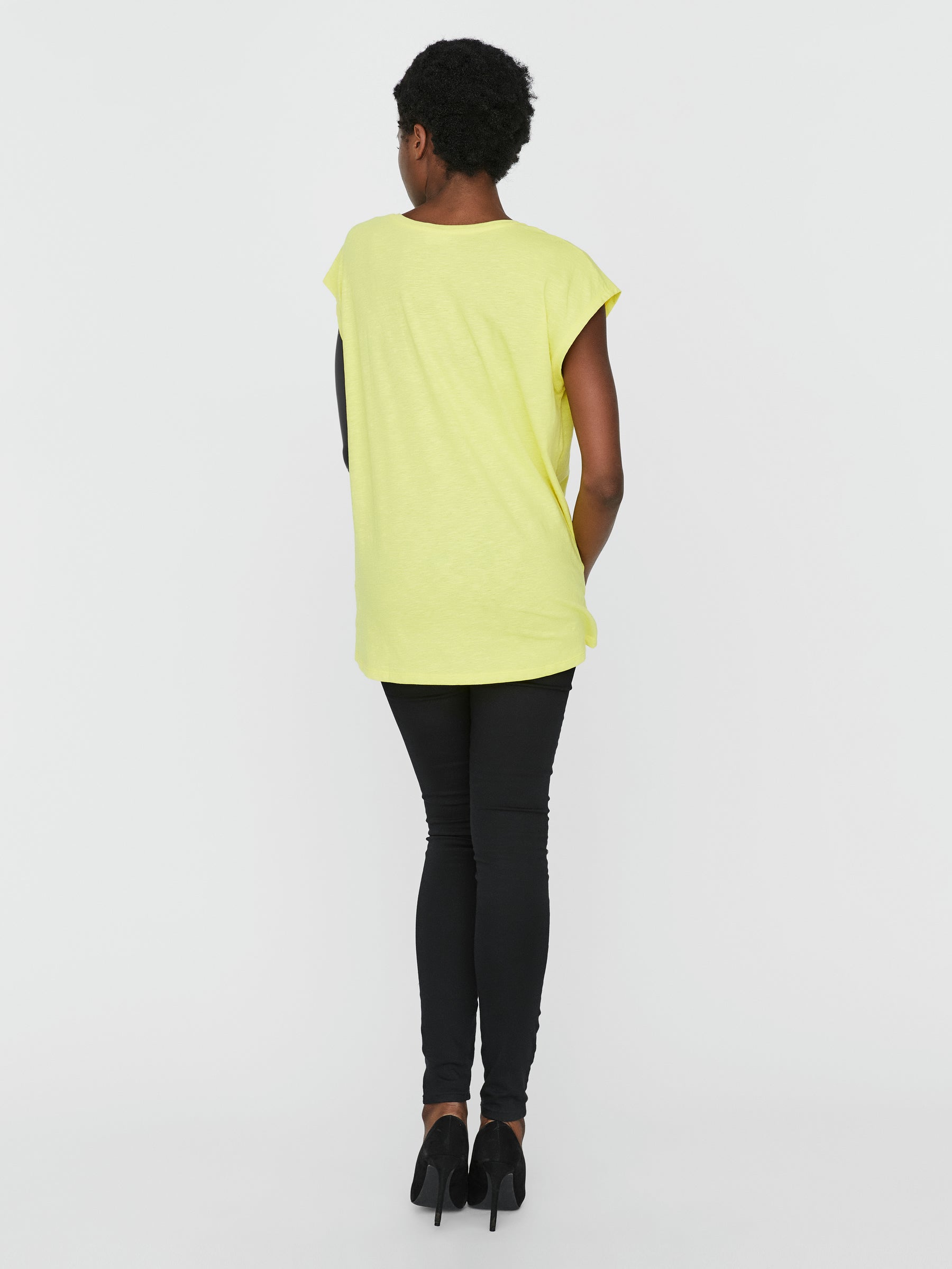 Noisy May t-shirt oversize col rond ourlet arrondi