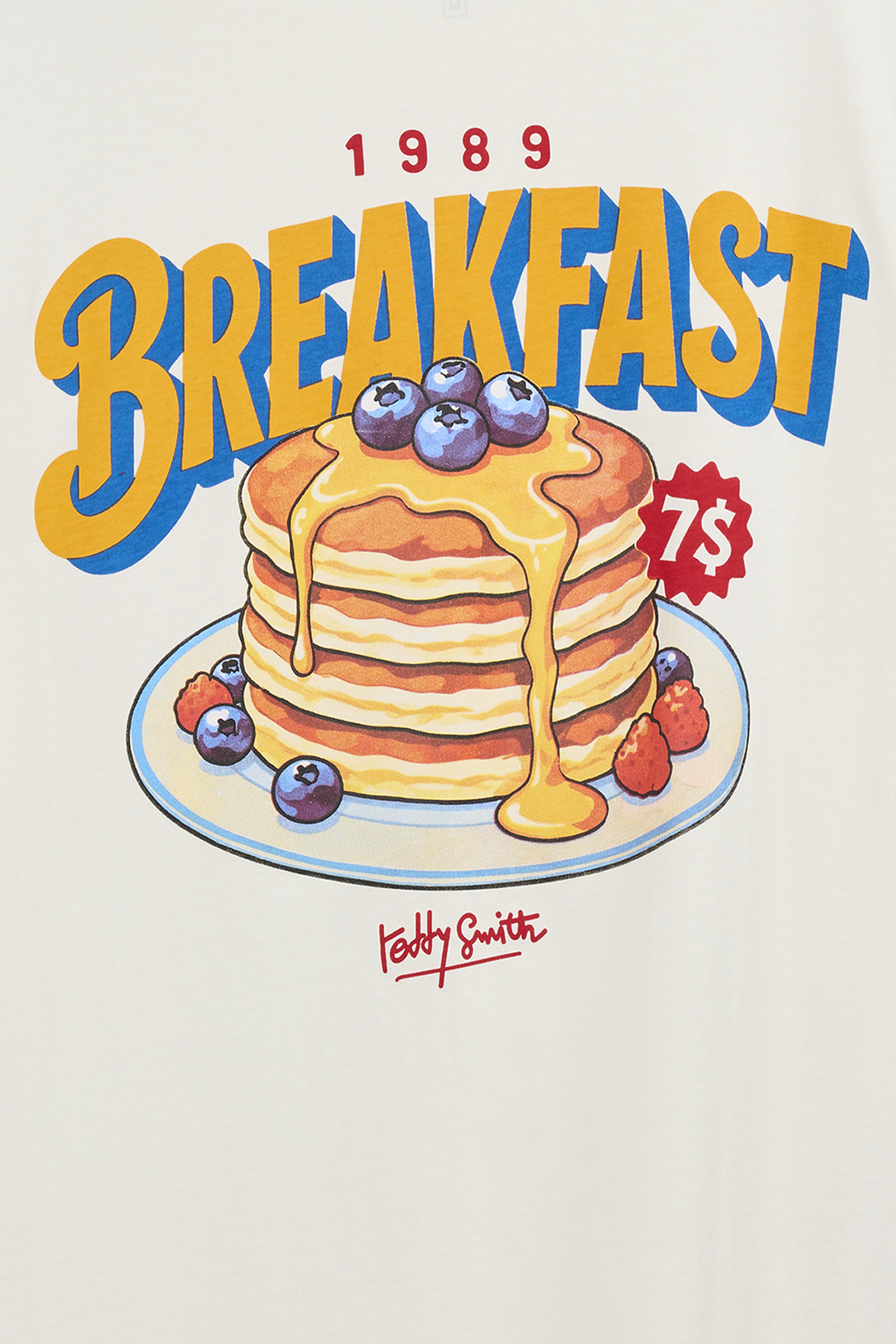 Teddy Smith T-Breakfast MC t-shirt blanc imprimé