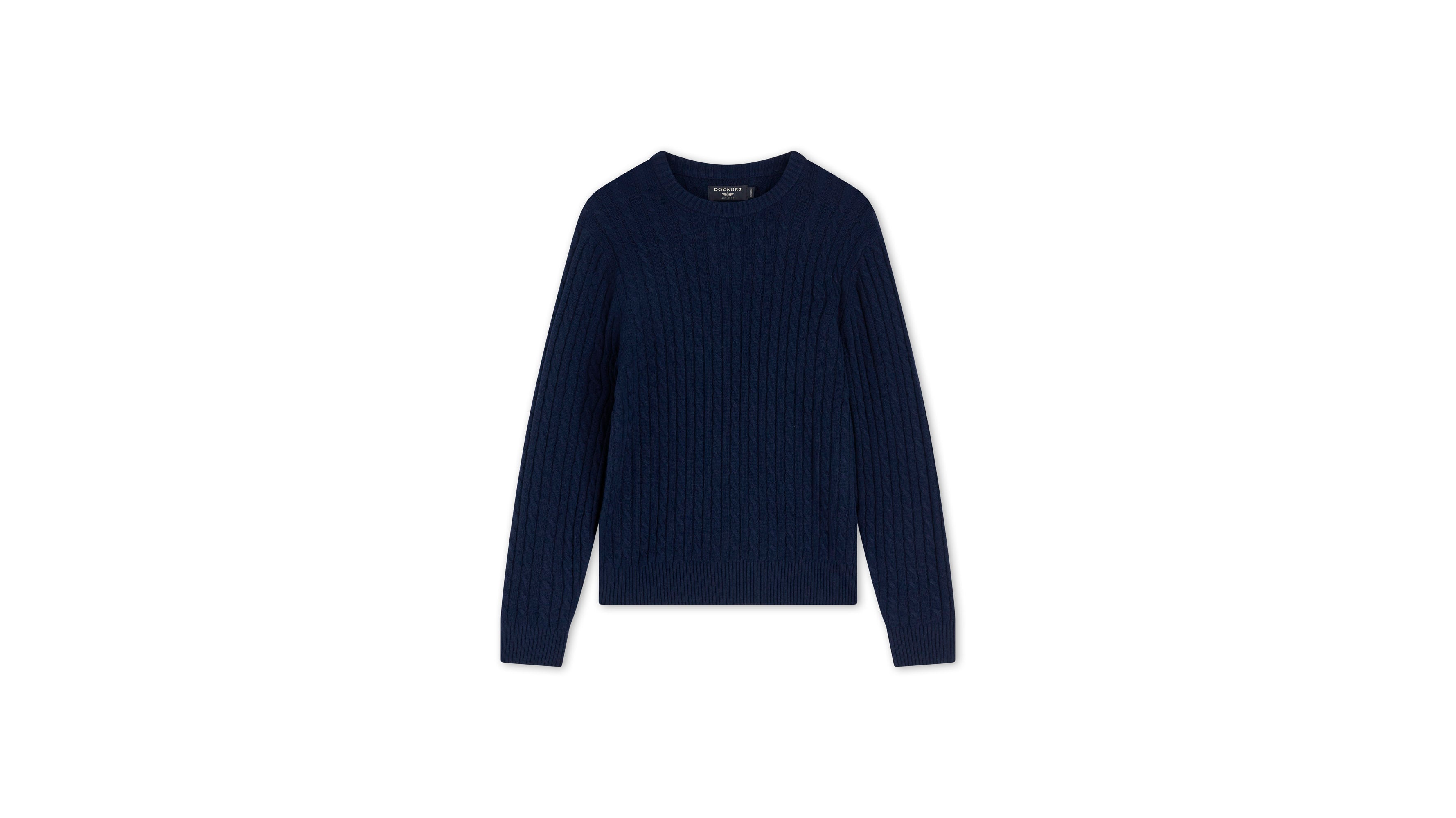 Dockers Premium pull col rond bleu Navy Blazer regular