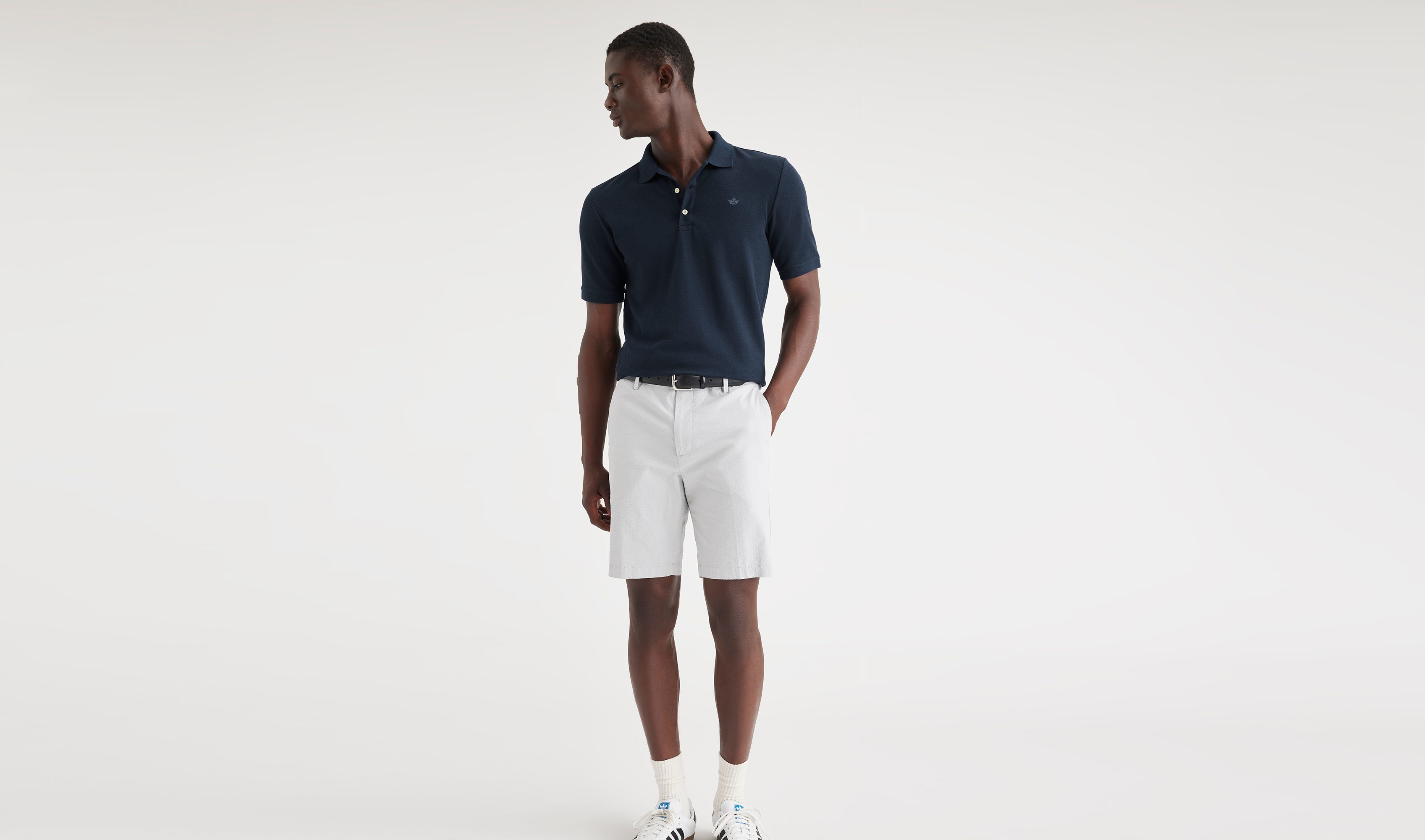 Dockers Original Polo Slim Fit polo bleu marine col plat