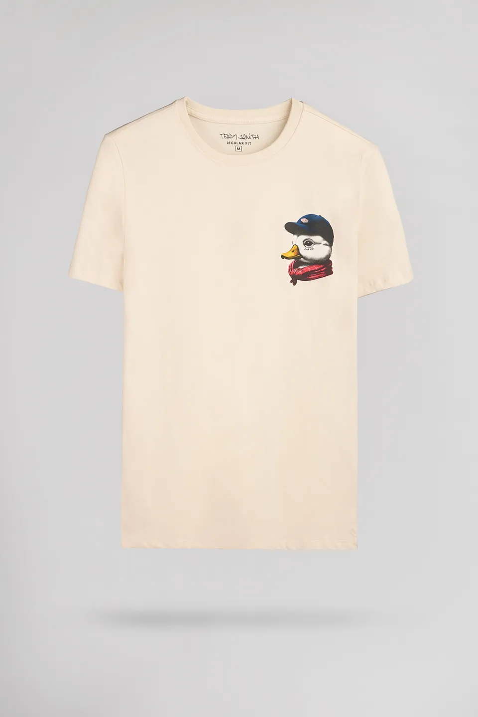 TEDDY SMITH T-DUCK MC CREAM t-shirt homme crème col rond