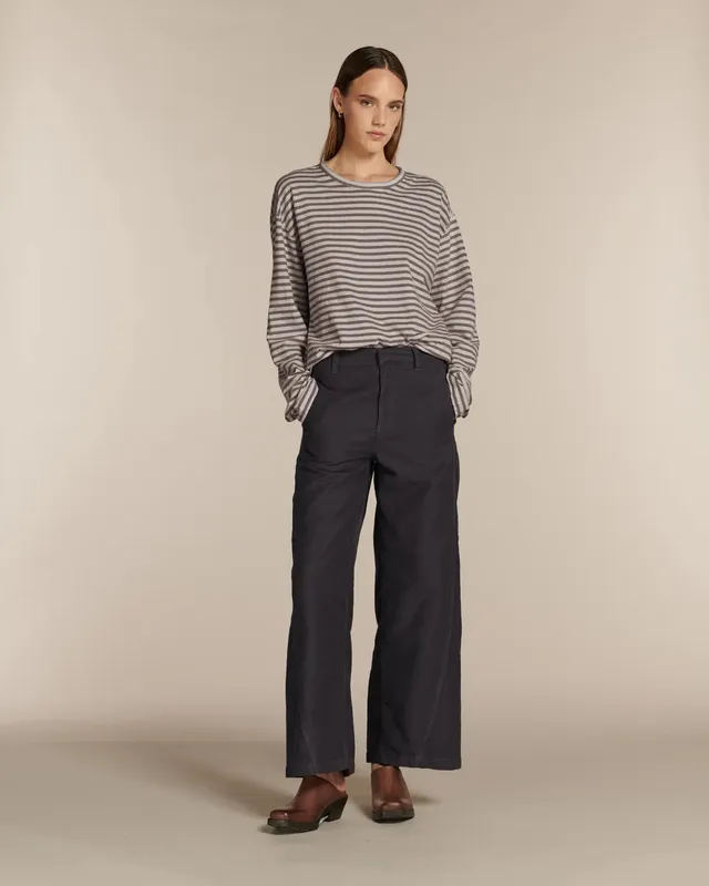 Labdip Orson Uniform pantalon barrel ardoise satin coton