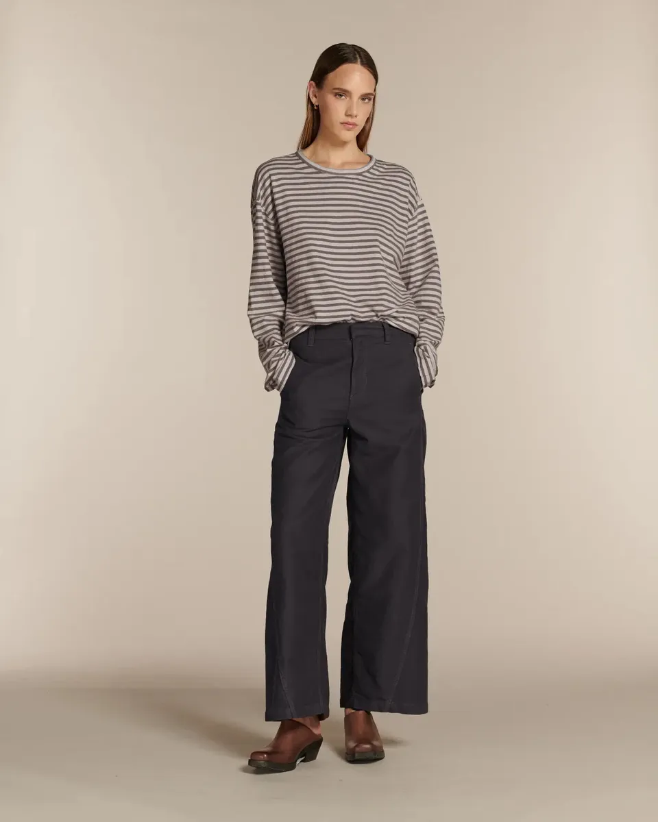 Labdip Orson Uniform pantalon barrel ardoise satin coton