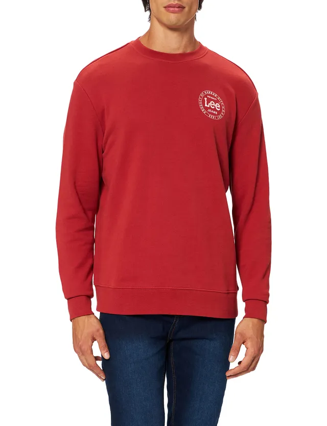 Lee Circle sweat rouge ocre molleton coton