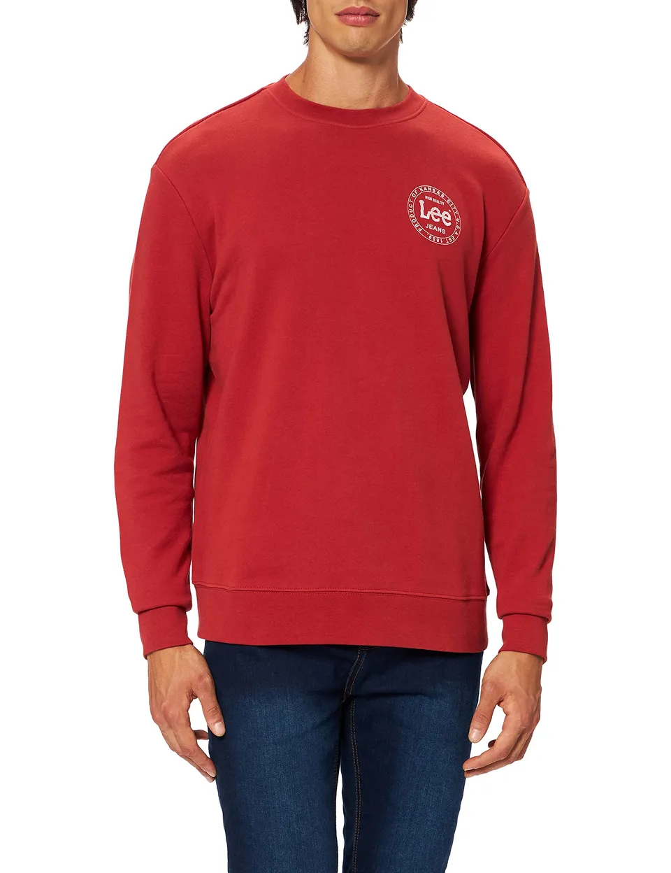 Lee Circle sweat rouge ocre molleton coton