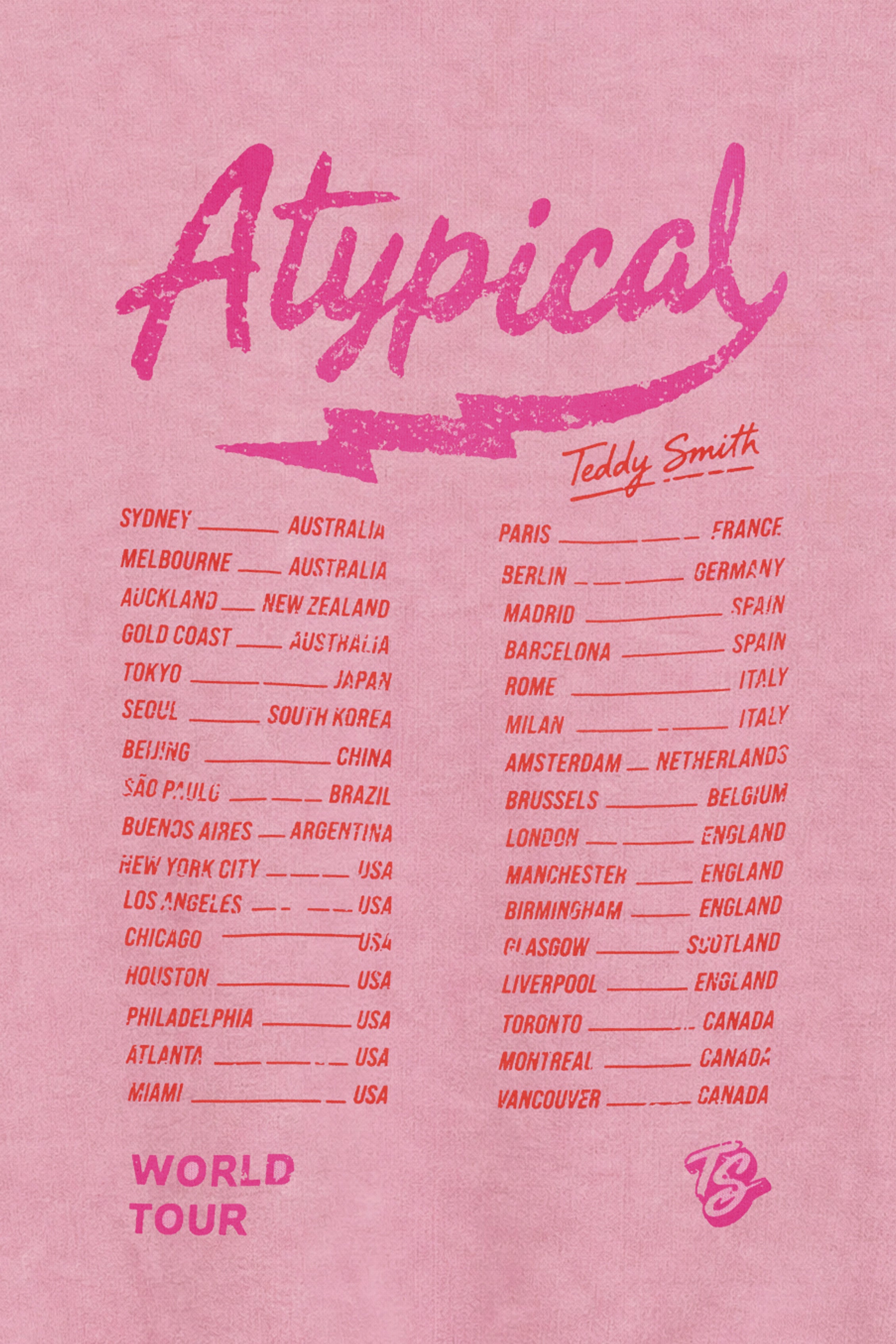 Teddy Smith S-Atypical RC sweat femme rose bonbon imprimé