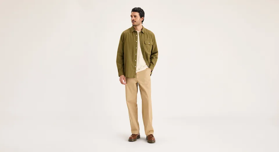 Dockers Eighty-Six Alpha chino loose beige harvest stretch
