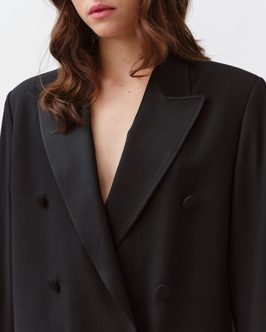 DIEGA VAGO veste smoking noir double boutonnage