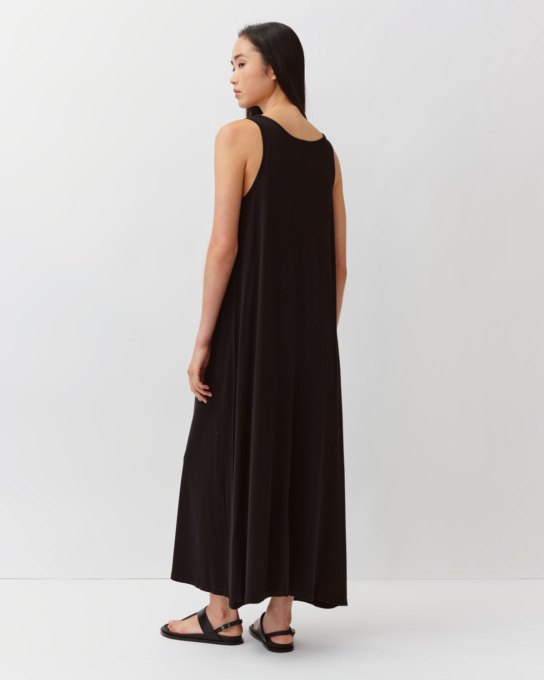 DIEGA RENIO robe longue noire drapée