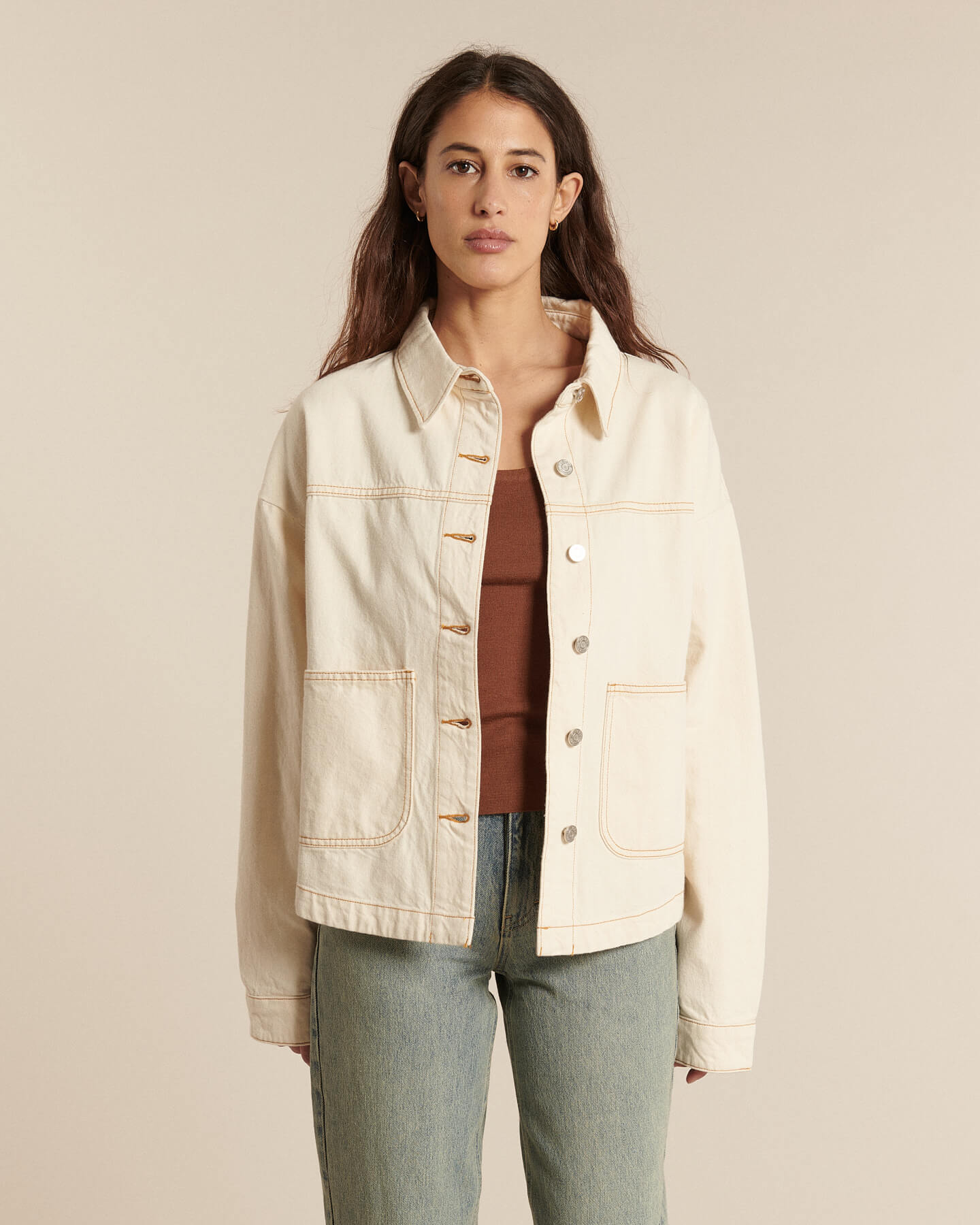 Labdip Betty Ecru WH 30 veste worker écru coton