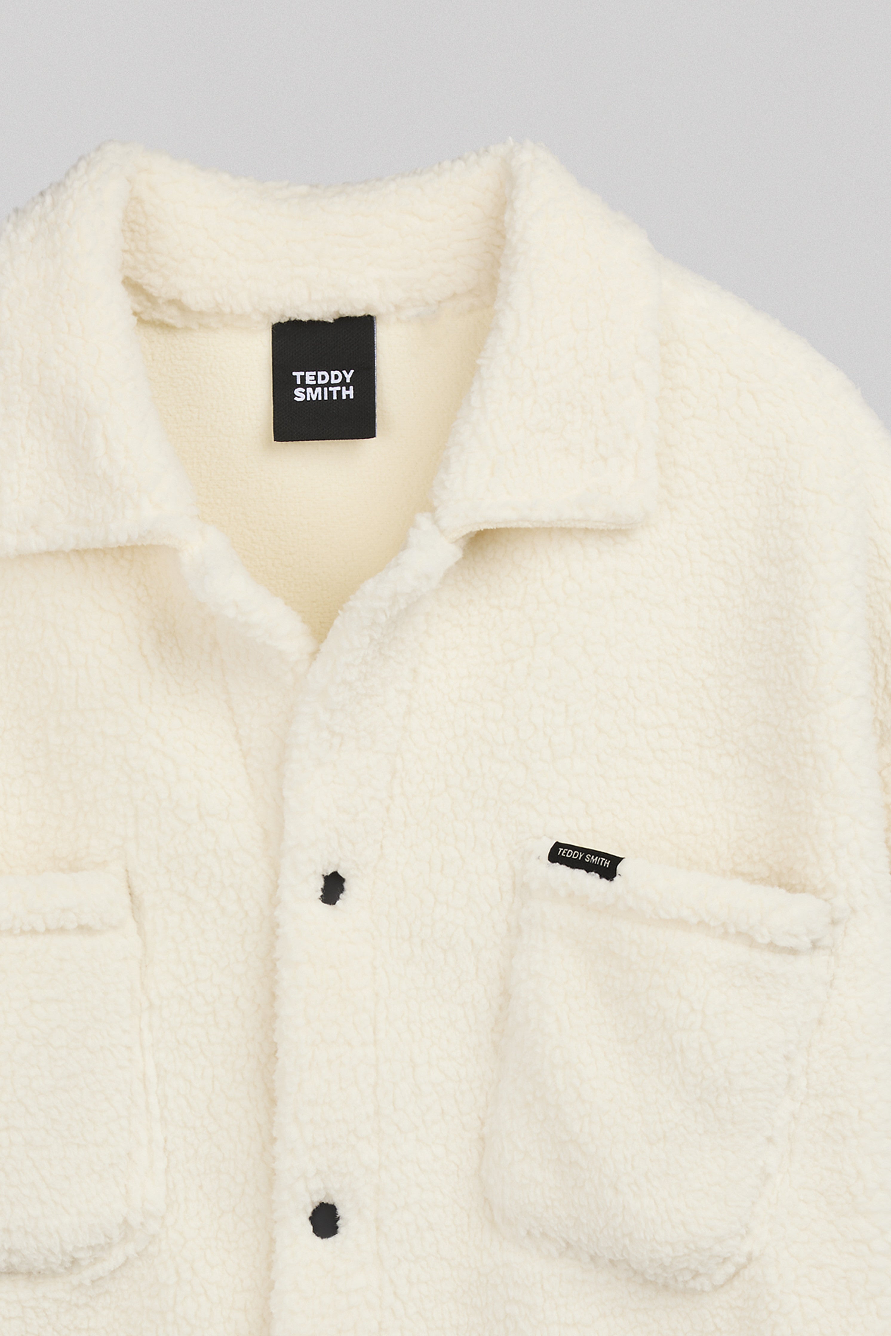 Teddy Smith C-Sweet surchemise blanc ivoire sherpa