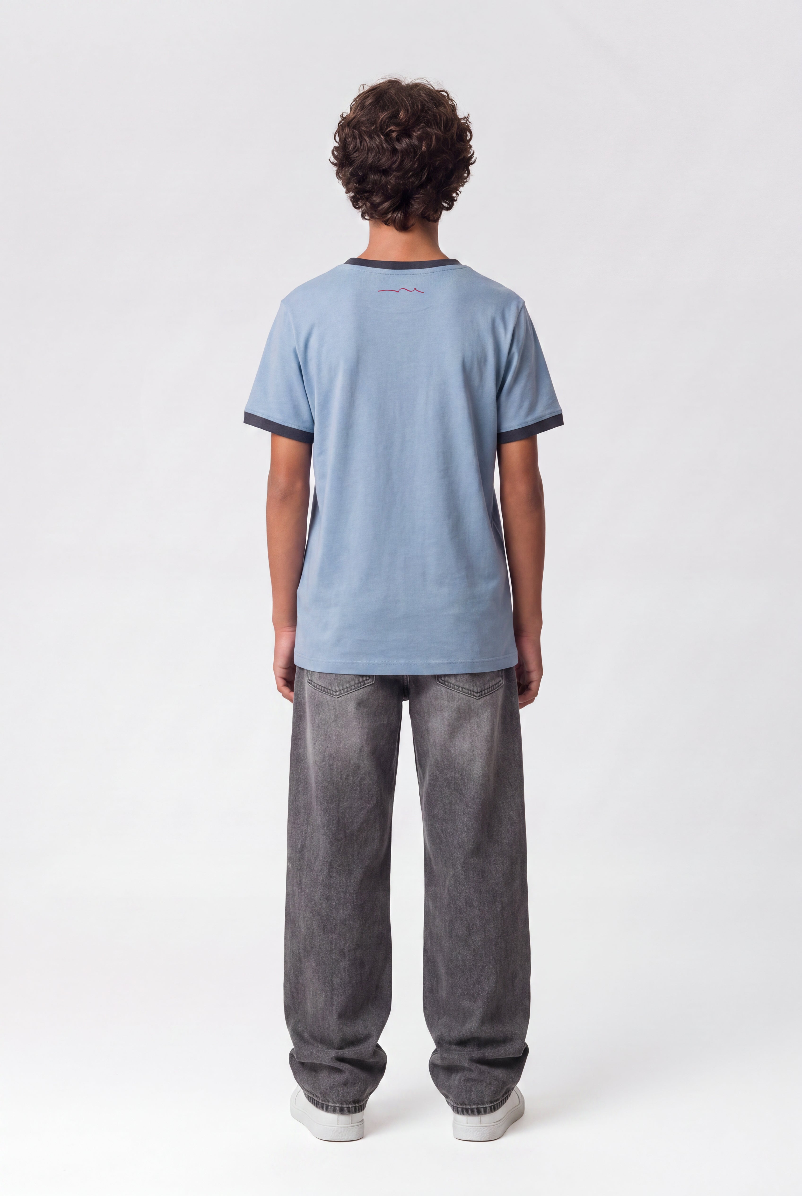 Teddy Smith The-Tee 2 R MC JR t-shirt bleu minéral coton