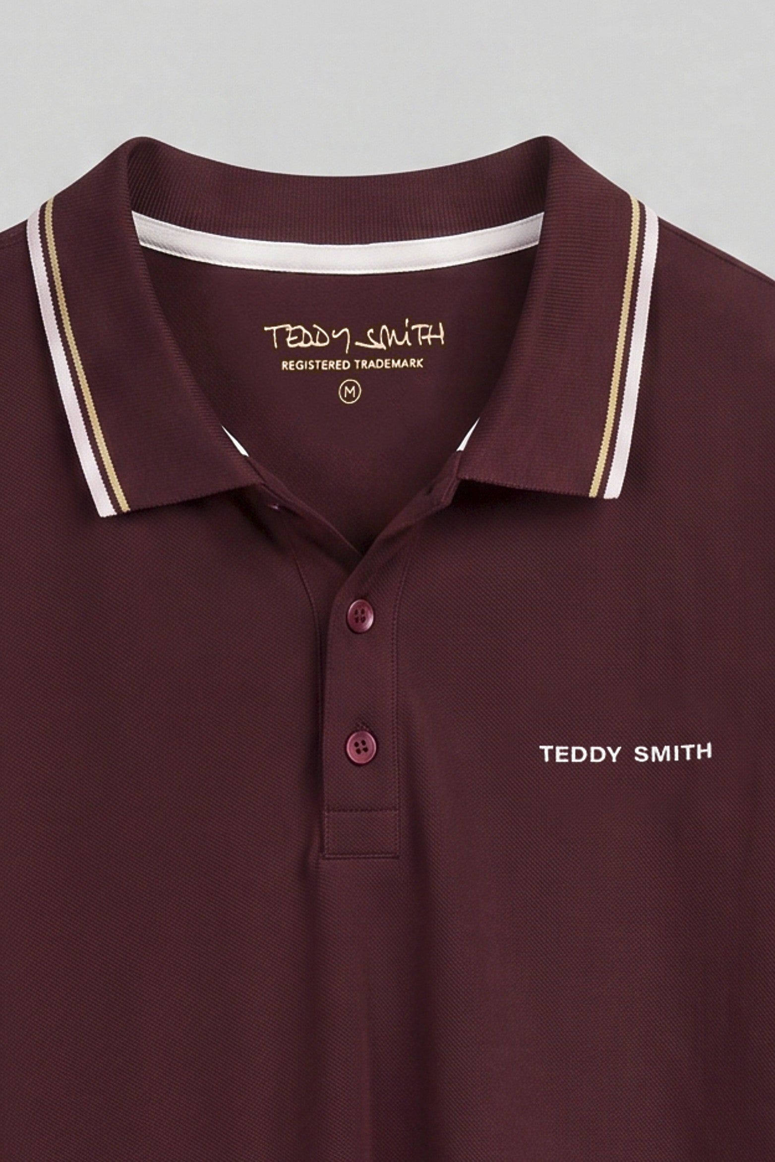 Teddy Smith Pasian 2 MC polo bordeaux foncé coton
