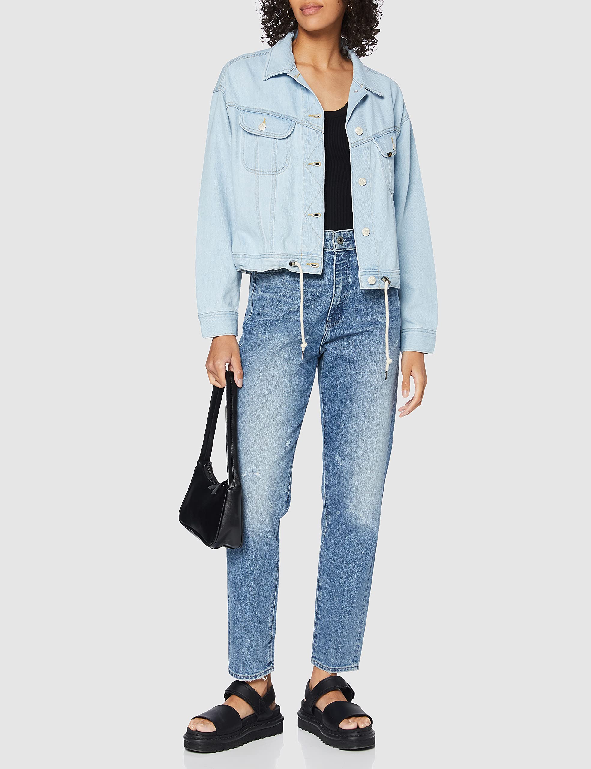 Lee Rider Drawstring veste en jean femme denim