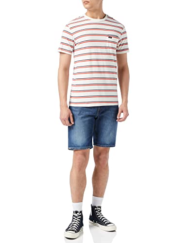 Lee Stripe Tee t-shirt homme rouge Aurora coton