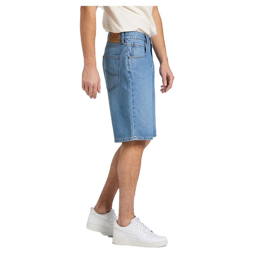 Lee Asher Short homme toile denim délavé clair